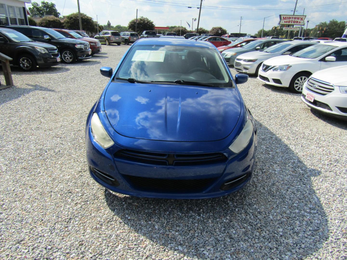 2013 Blue /Black Dodge Dart SXT (1C3CDFBA1DD) with an 2.0L L4 DOHC 16V TURBO engine, Automatic transmission, located at 15016 S Hwy 231, Midland City, AL, 36350, (334) 983-3001, 31.306210, -85.495277 - Photo#1