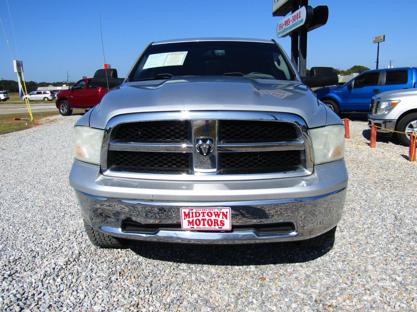 2011 Silver /Gray Dodge Ram 1500 ST Crew Cab 4WD (1D7RV1CT8BS) with an 5.7L V8 OHV 16V engine, Automatic transmission, located at 15016 S Hwy 231, Midland City, AL, 36350, (334) 983-3001, 31.306210, -85.495277 - Photo#1