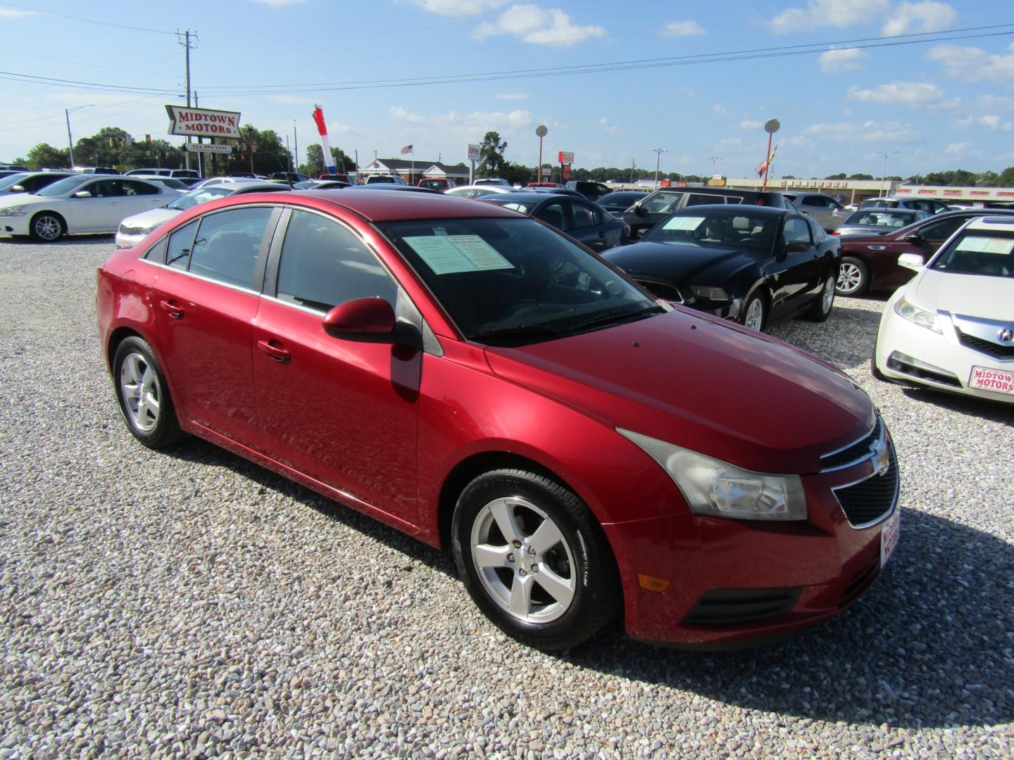 2014 Red /Gray Chevrolet Cruze 1LT Auto (1G1PC5SB8E7) with an 1.4L L4 DOHC 16V TURBO engine, Automatic transmission, located at 15016 S Hwy 231, Midland City, AL, 36350, (334) 983-3001, 31.306210, -85.495277 - Photo#0