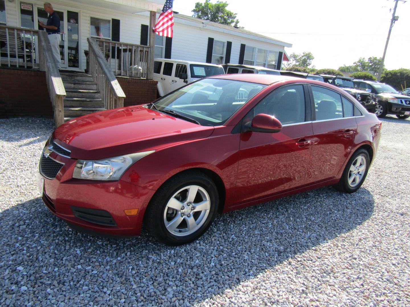 2014 Red /Gray Chevrolet Cruze 1LT Auto (1G1PC5SB8E7) with an 1.4L L4 DOHC 16V TURBO engine, Automatic transmission, located at 15016 S Hwy 231, Midland City, AL, 36350, (334) 983-3001, 31.306210, -85.495277 - Photo#2