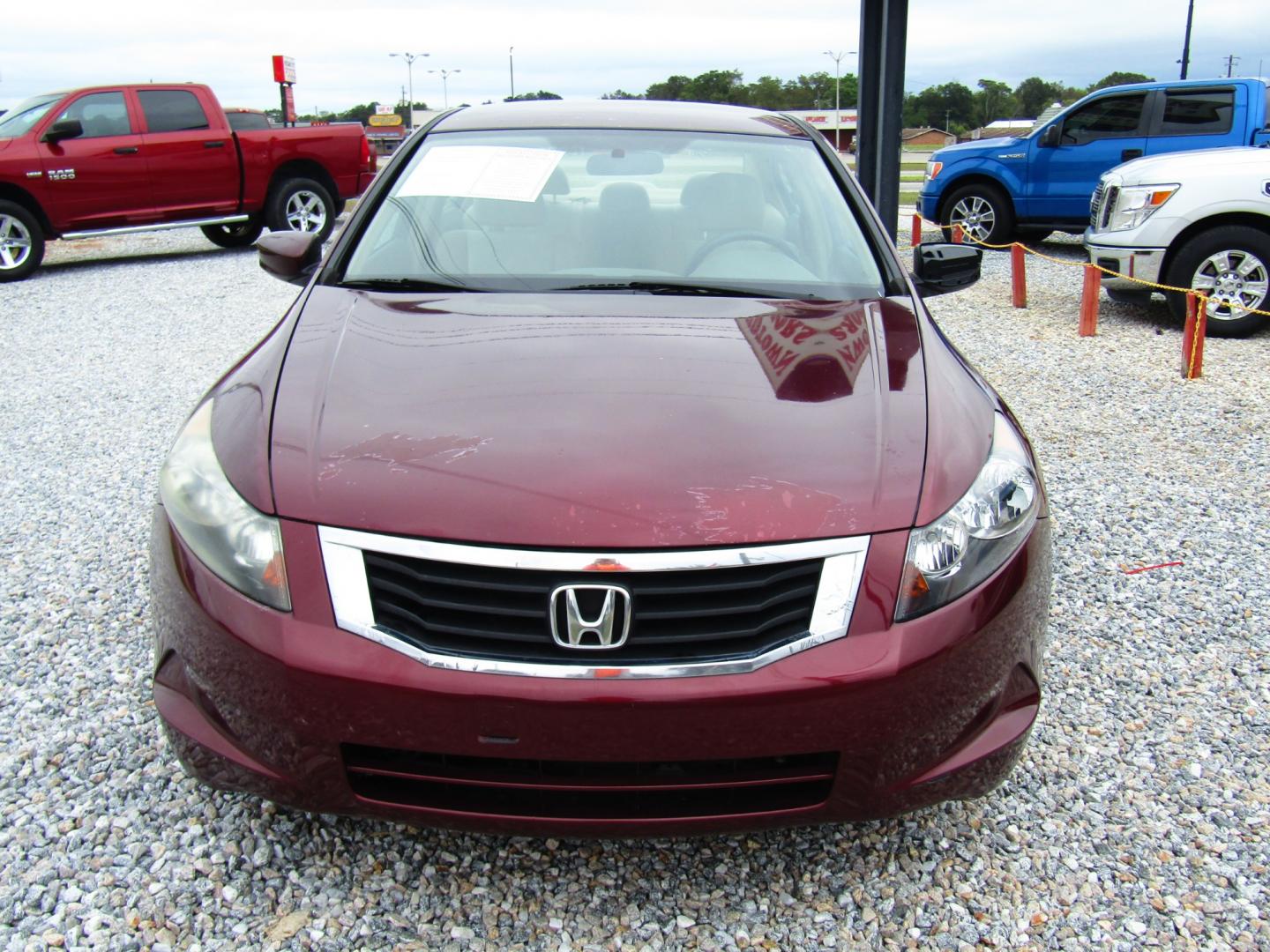 2009 Burgandy /Tan Honda Accord LX Sedan AT (1HGCP263X9A) with an 2.4L L4 DOHC 16V engine, Automatic transmission, located at 15016 S Hwy 231, Midland City, AL, 36350, (334) 983-3001, 31.306210, -85.495277 - Photo#1