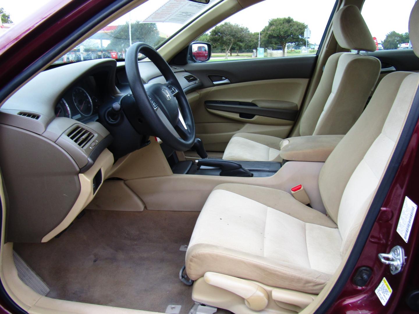 2009 Burgandy /Tan Honda Accord LX Sedan AT (1HGCP263X9A) with an 2.4L L4 DOHC 16V engine, Automatic transmission, located at 15016 S Hwy 231, Midland City, AL, 36350, (334) 983-3001, 31.306210, -85.495277 - Photo#3