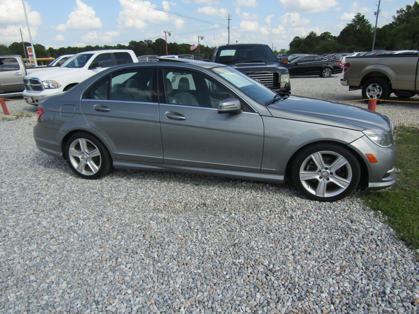 2011 Gray /Gray Mercedes-Benz C-Class C300 Luxury Sedan (WDDGF5EB4BA) with an 3.0L V6 DOHC 24V engine, Automatic transmission, located at 15016 S Hwy 231, Midland City, AL, 36350, (334) 983-3001, 31.306210, -85.495277 - Photo#0