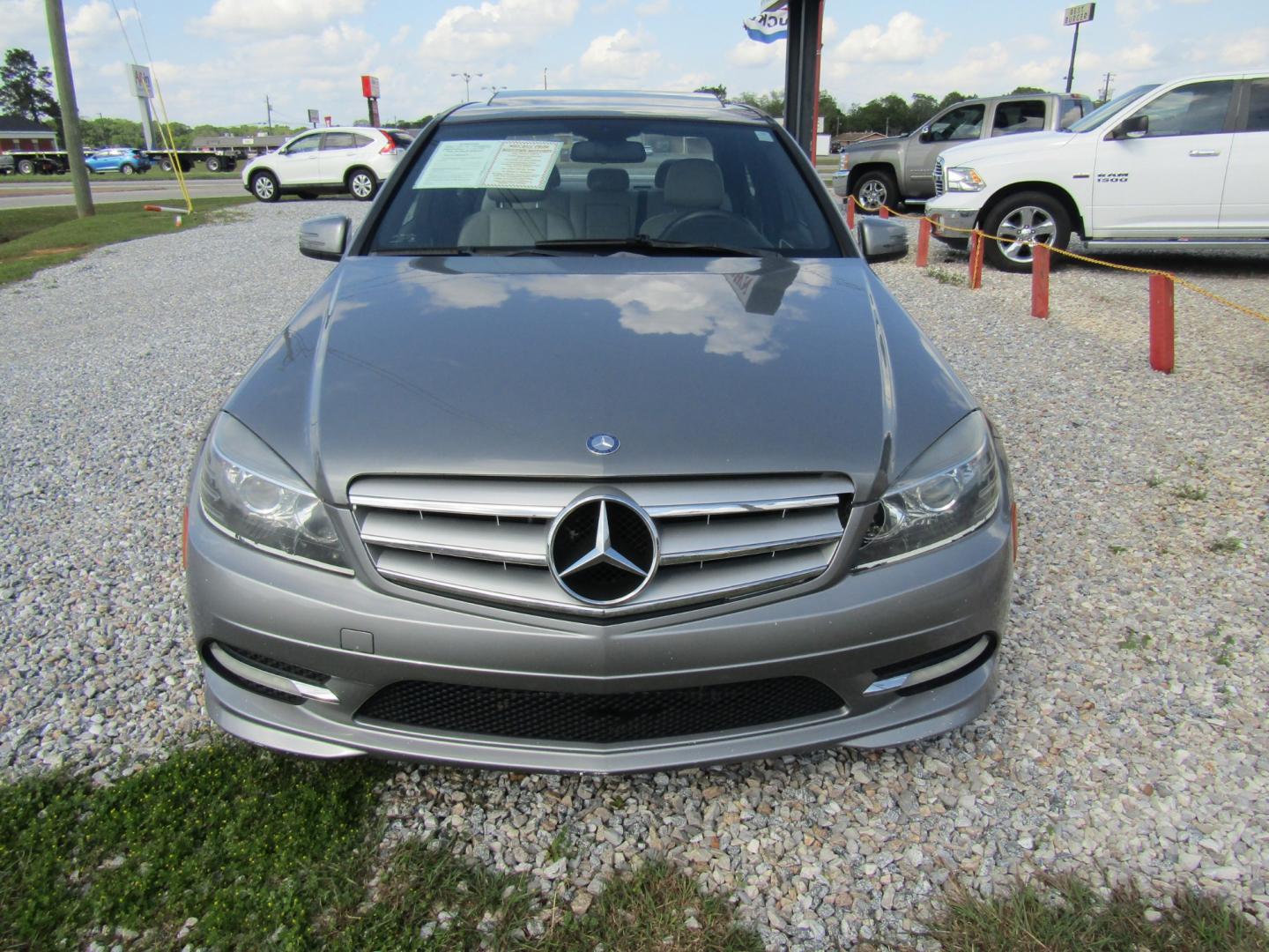 2011 Gray /Gray Mercedes-Benz C-Class C300 Luxury Sedan (WDDGF5EB4BA) with an 3.0L V6 DOHC 24V engine, Automatic transmission, located at 15016 S Hwy 231, Midland City, AL, 36350, (334) 983-3001, 31.306210, -85.495277 - Photo#1