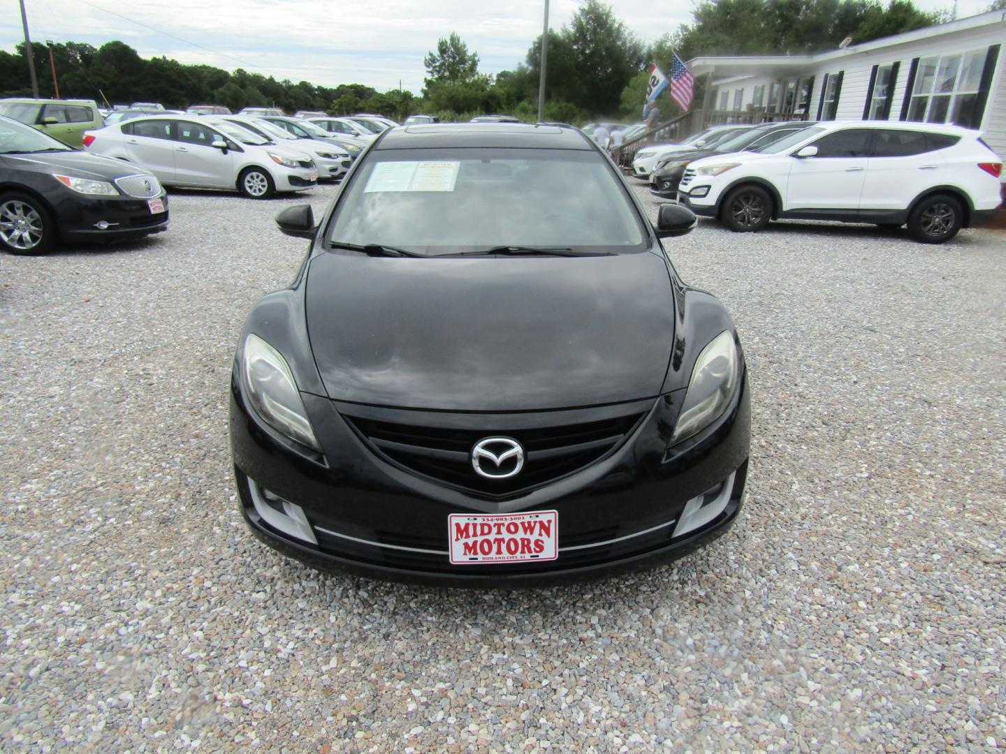 2012 Black /Tan Mazda MAZDA6 I Touring Plus (1YVHZ8EH1C5) with an 2.5L L4 DOHC 16V engine, Automatic transmission, located at 15016 S Hwy 231, Midland City, AL, 36350, (334) 983-3001, 31.306210, -85.495277 - Photo#1