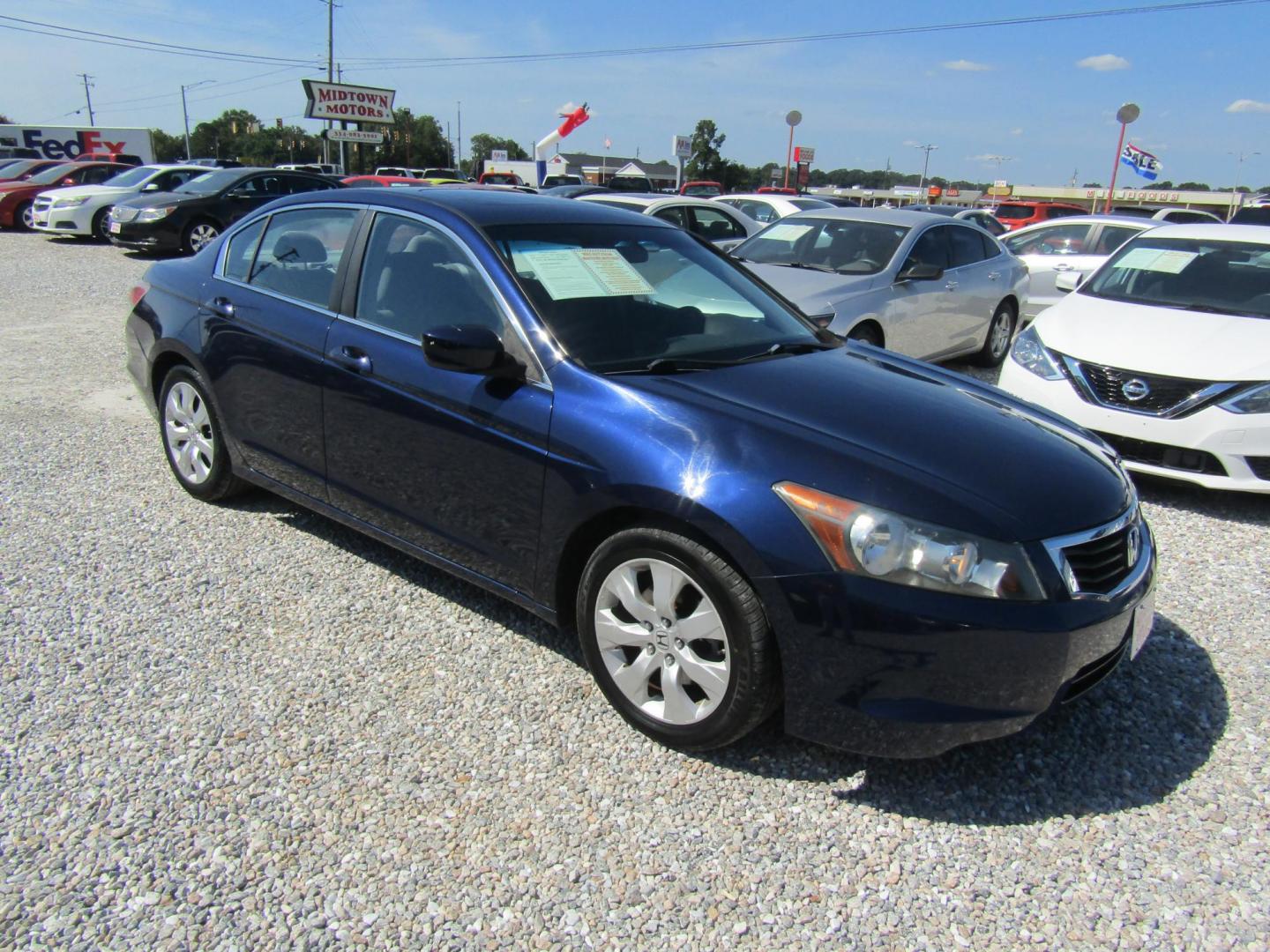 2009 Blue /Gray Honda Accord EX Sedan AT (1HGCP26759A) with an 2.4L L4 DOHC 16V engine, Automatic transmission, located at 15016 S Hwy 231, Midland City, AL, 36350, (334) 983-3001, 31.306210, -85.495277 - Photo#0