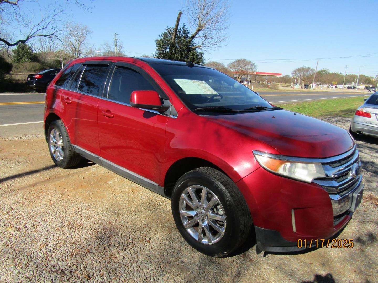 2011 Red /Tan Ford Edge Limited FWD (2FMDK3KCXBB) with an 3.5L V6 DOHC 24V engine, Automatic transmission, located at 15016 S Hwy 231, Midland City, AL, 36350, (334) 983-3001, 31.306210, -85.495277 - Photo#0