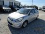 2013 Silver /Gray Hyundai Accent GLS 4-Door (KMHCT4AE0DU) with an 1.6L L4 DOHC 16V engine, Automatic transmission, located at 15016 S Hwy 231, Midland City, AL, 36350, (334) 983-3001, 31.306210, -85.495277 - Photo#1