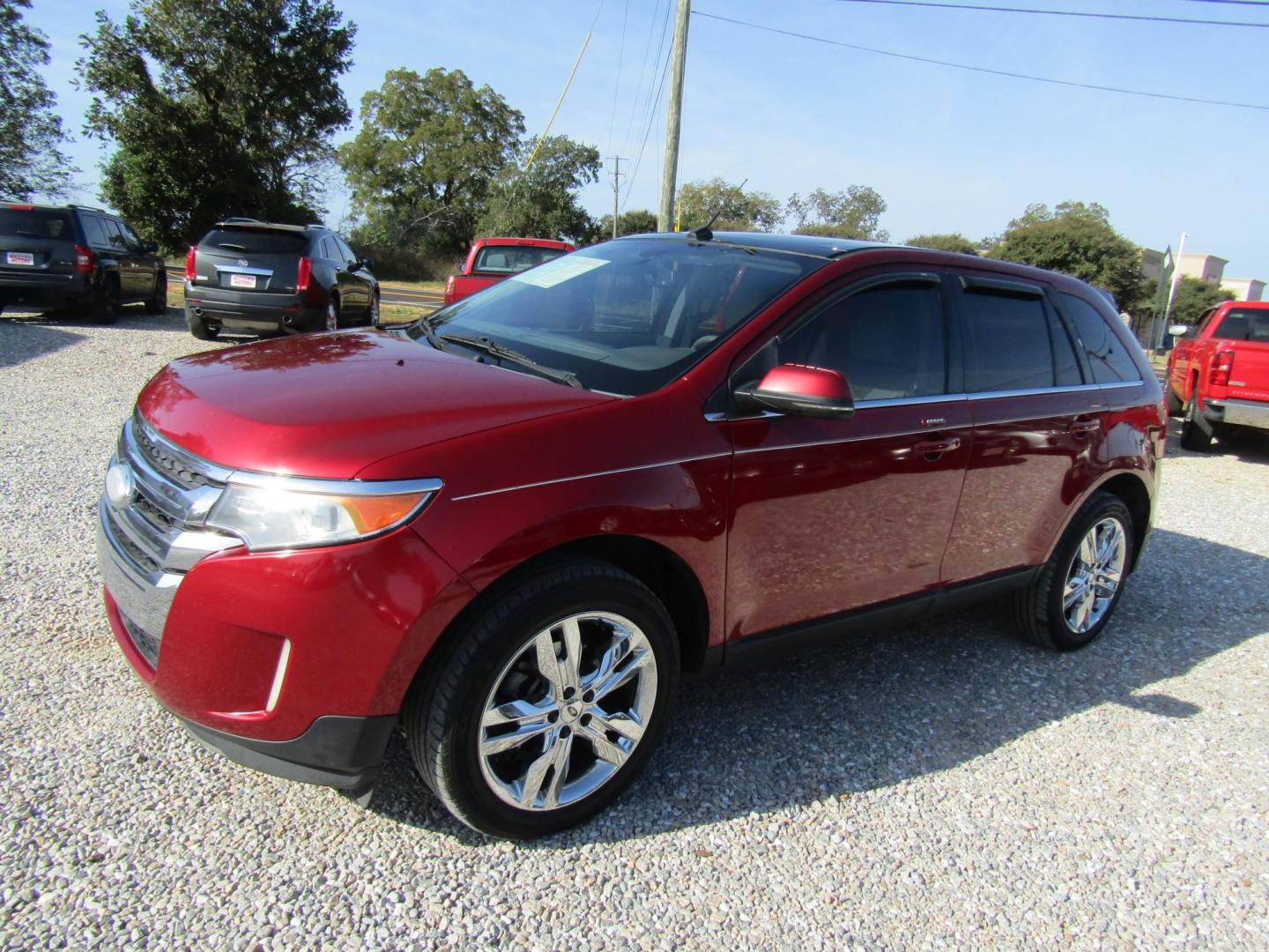 2013 Red /TAN Ford Edge Limited FWD (2FMDK3KC3DB) with an 3.5L V6 DOHC 24V engine, Automatic transmission, located at 15016 S Hwy 231, Midland City, AL, 36350, (334) 983-3001, 31.306210, -85.495277 - Photo#2