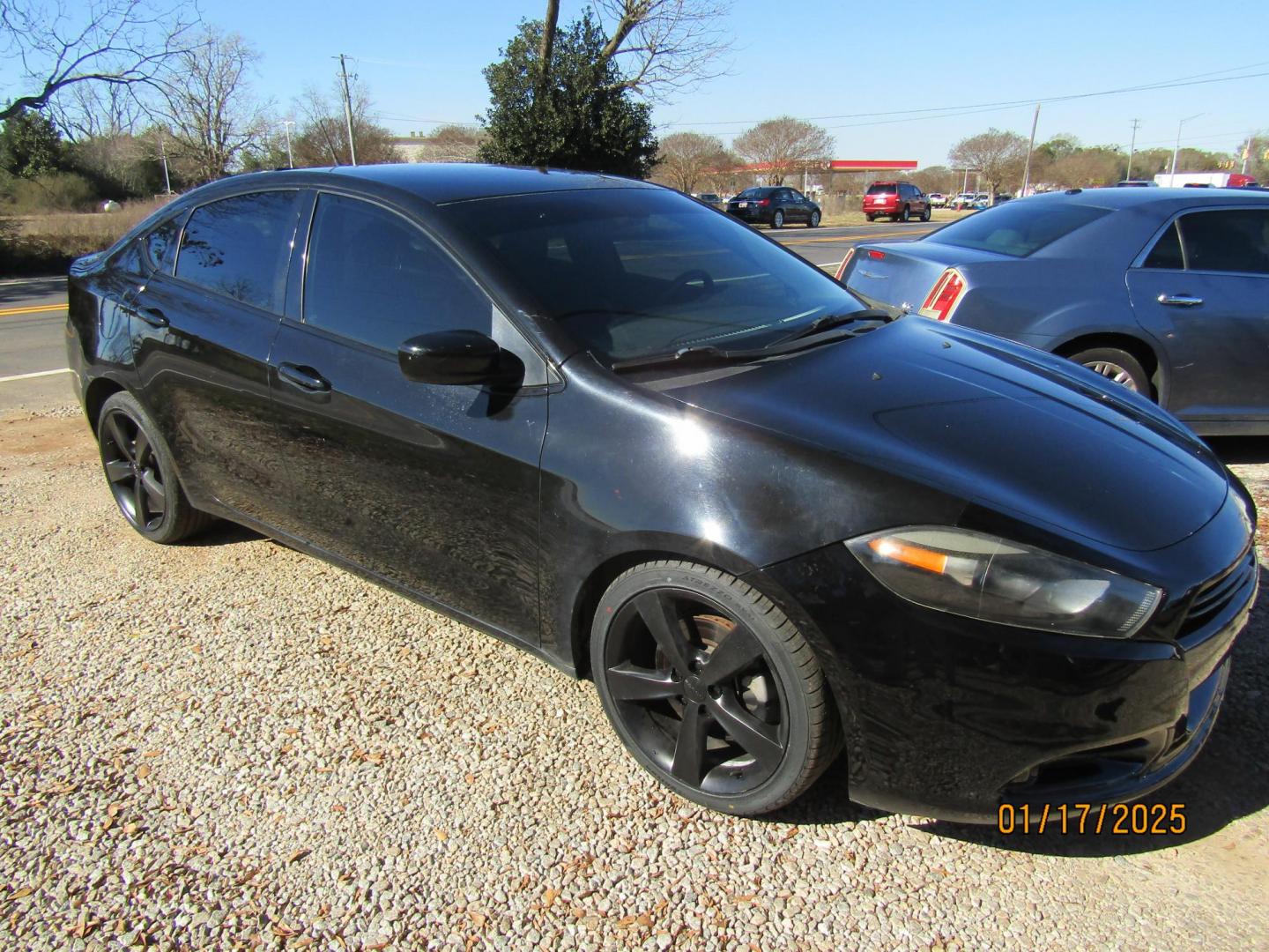 2015 Black /Black Dodge Dart SXT (1C3CDFBB7FD) with an 2.4L L4 DOHC 16V engine, Automatic transmission, located at 15016 S Hwy 231, Midland City, AL, 36350, (334) 983-3001, 31.306210, -85.495277 - Photo#0