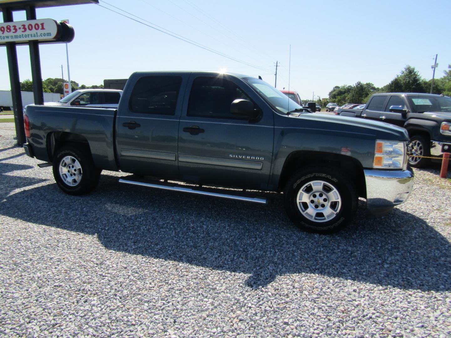 2012 Blue Chevrolet Silverado 1500 LT Crew Cab 2WD (3GCPCSE05CG) with an 5.3L V8 OHV 16V FFV engine, Automatic transmission, located at 15016 S Hwy 231, Midland City, AL, 36350, (334) 983-3001, 31.306210, -85.495277 - Photo#0