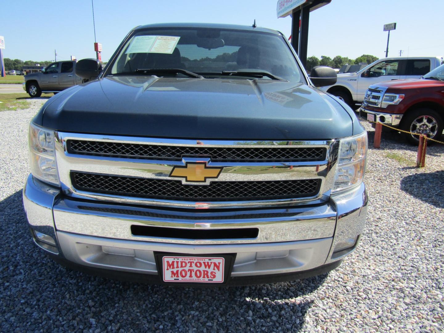 2012 Blue Chevrolet Silverado 1500 LT Crew Cab 2WD (3GCPCSE05CG) with an 5.3L V8 OHV 16V FFV engine, Automatic transmission, located at 15016 S Hwy 231, Midland City, AL, 36350, (334) 983-3001, 31.306210, -85.495277 - Photo#1