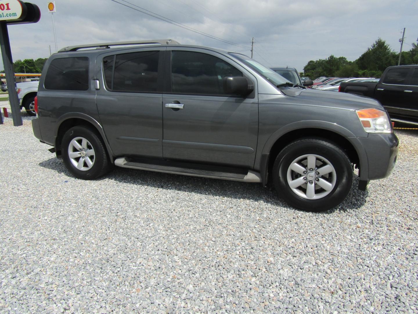 2013 Gray Nissan Armada SL 2WD (5N1BA0ND7DN) with an 5.6L V8 DOHC 32V FFV engine, Automatic transmission, located at 15016 S Hwy 231, Midland City, AL, 36350, (334) 983-3001, 31.306210, -85.495277 - Photo#0