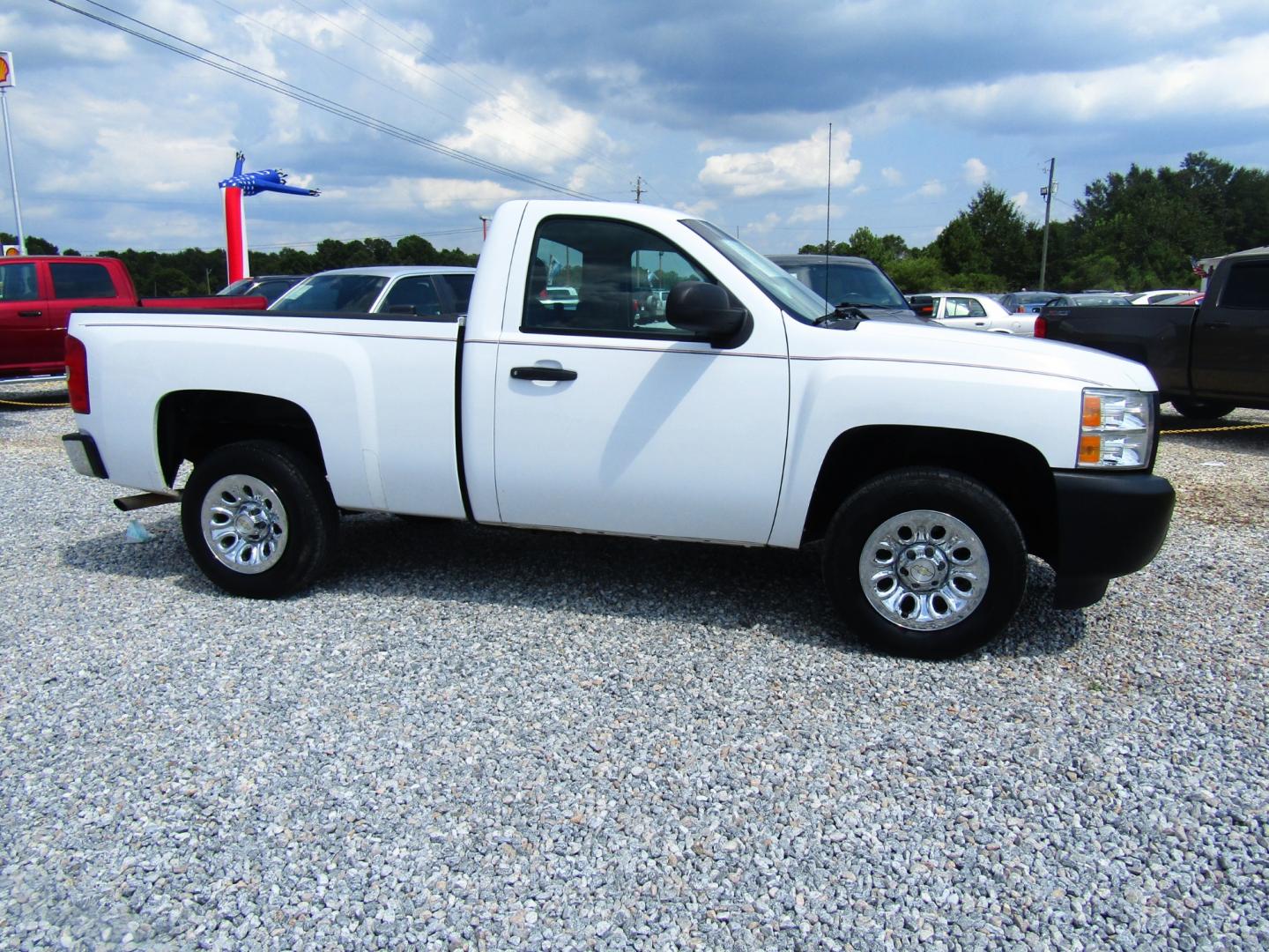 2012 WHITE /Black Chevrolet Silverado 1500 Work Truck 2WD (1GCNCPEX9CZ) with an 4.3L V6 OHV 12V engine, Automatic transmission, located at 15016 S Hwy 231, Midland City, AL, 36350, (334) 983-3001, 31.306210, -85.495277 - Photo#0