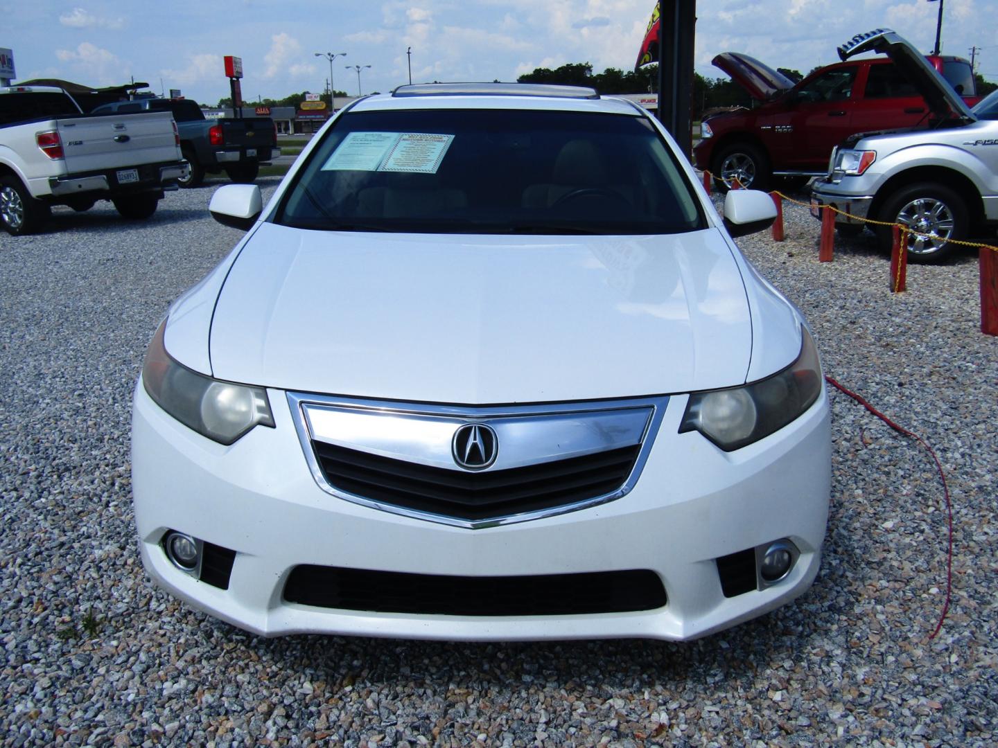 2012 WHITE /Tan Acura TSX 5-Speed AT with Tech Package (JH4CU2F62CC) with an 2.4L L4 DOHC 16V engine, Automatic transmission, located at 15016 S Hwy 231, Midland City, AL, 36350, (334) 983-3001, 31.306210, -85.495277 - Photo#1