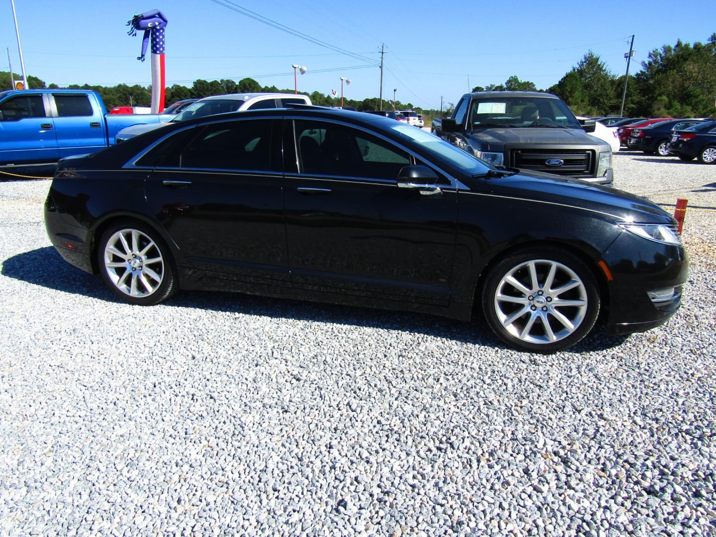 2014 Black /Black Lincoln MKZ FWD (3LN6L2G9XER) with an 2.0L L4 DOHC 16V engine, Automatic transmission, located at 15016 S Hwy 231, Midland City, AL, 36350, (334) 983-3001, 31.306210, -85.495277 - Photo#0