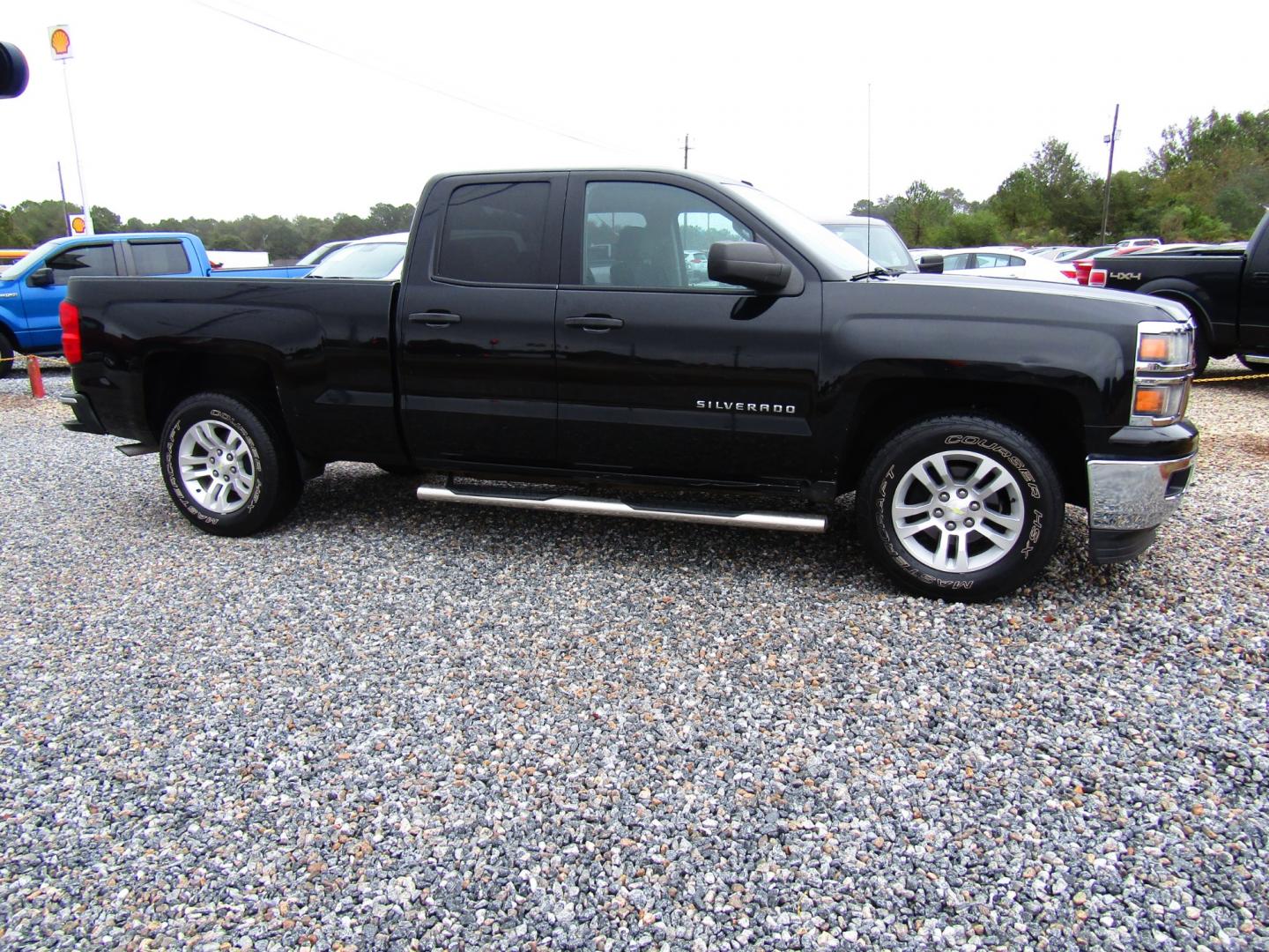 2014 Black /Gray Chevrolet Silverado 1500 1LT Double Cab 2WD (1GCRCREC2EZ) with an 5.3L V8 OHV 16V engine, Automatic transmission, located at 15016 S Hwy 231, Midland City, AL, 36350, (334) 983-3001, 31.306210, -85.495277 - Photo#0