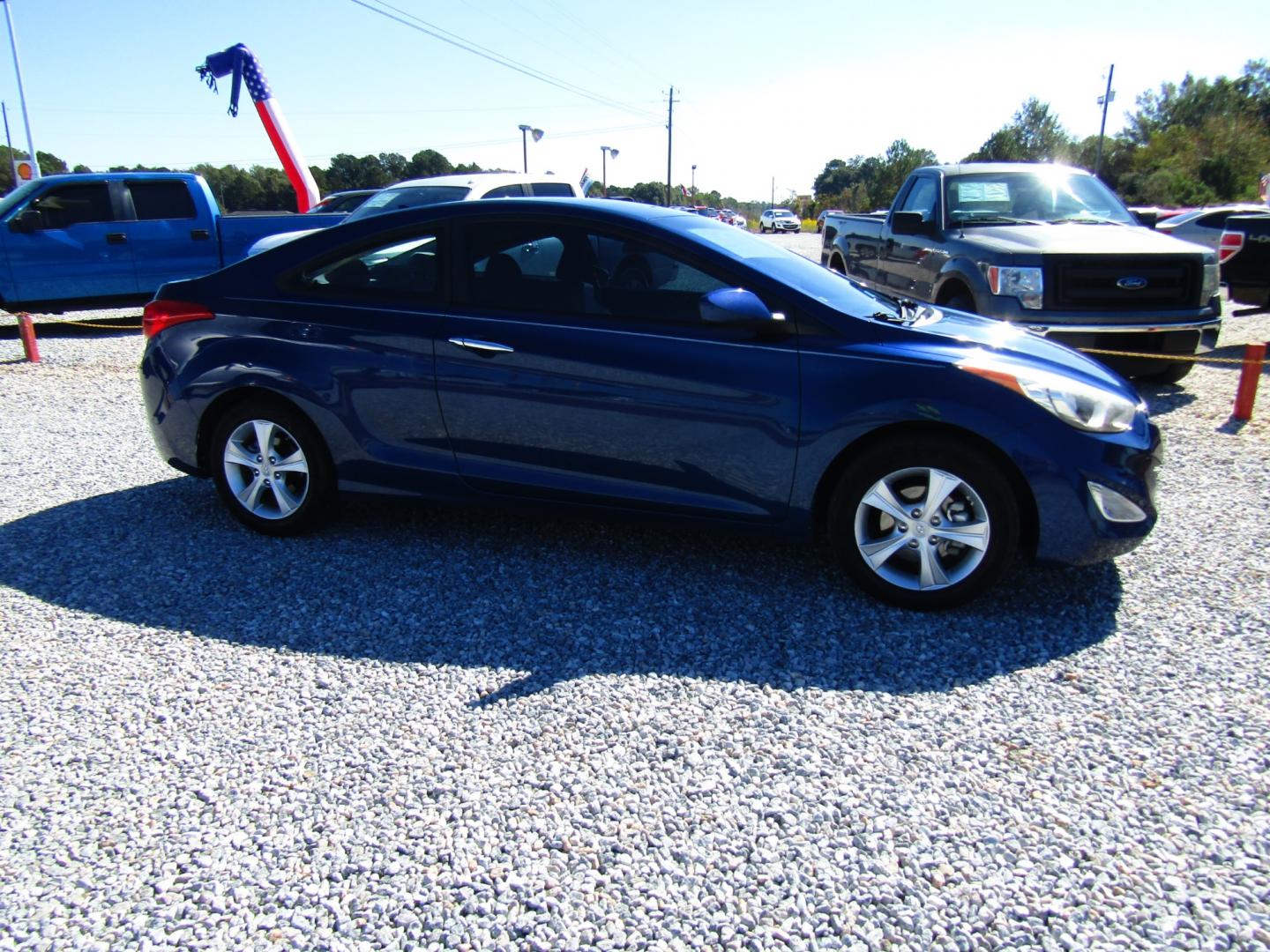 2013 Blue /Gray Hyundai Elantra GS Coupe A/T (KMHDH6AE7DU) with an 1.8L L4 DOHC 16V engine, Automatic transmission, located at 15016 S Hwy 231, Midland City, AL, 36350, (334) 983-3001, 31.306210, -85.495277 - Photo#0