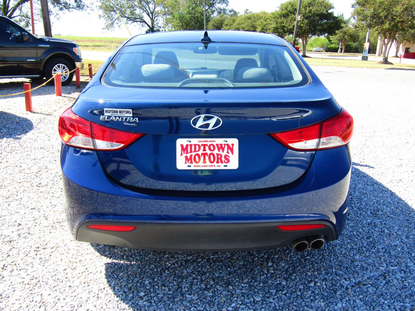 2013 Blue /Gray Hyundai Elantra GS Coupe A/T (KMHDH6AE7DU) with an 1.8L L4 DOHC 16V engine, Automatic transmission, located at 15016 S Hwy 231, Midland City, AL, 36350, (334) 983-3001, 31.306210, -85.495277 - Photo#5