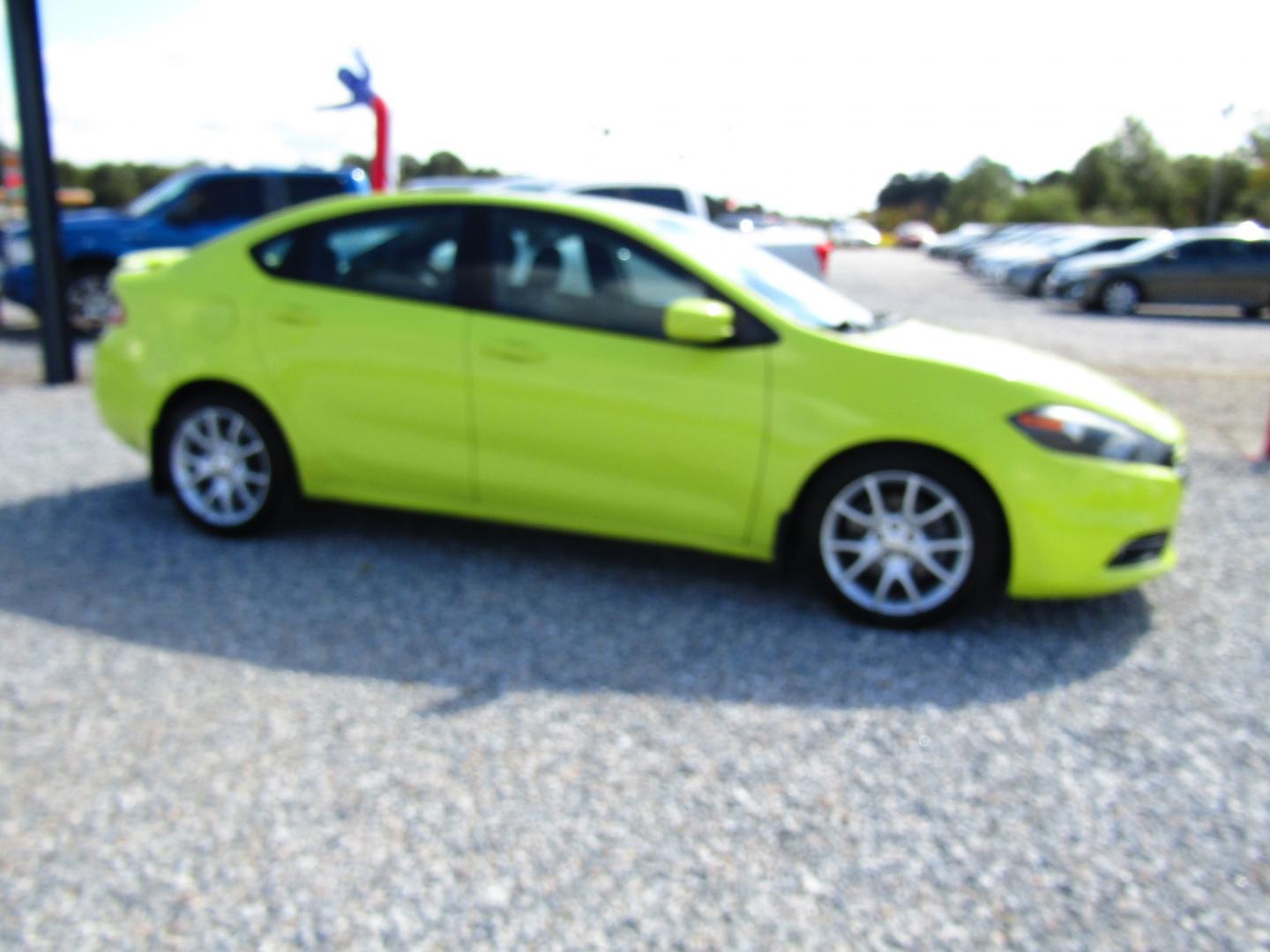 2013 Green /Gray Dodge Dart SXT (1C3CDFBH1DD) with an 1.4L L4 DOHC 16V TURBO engine, Automatic transmission, located at 15016 S Hwy 231, Midland City, AL, 36350, (334) 983-3001, 31.306210, -85.495277 - Photo#0