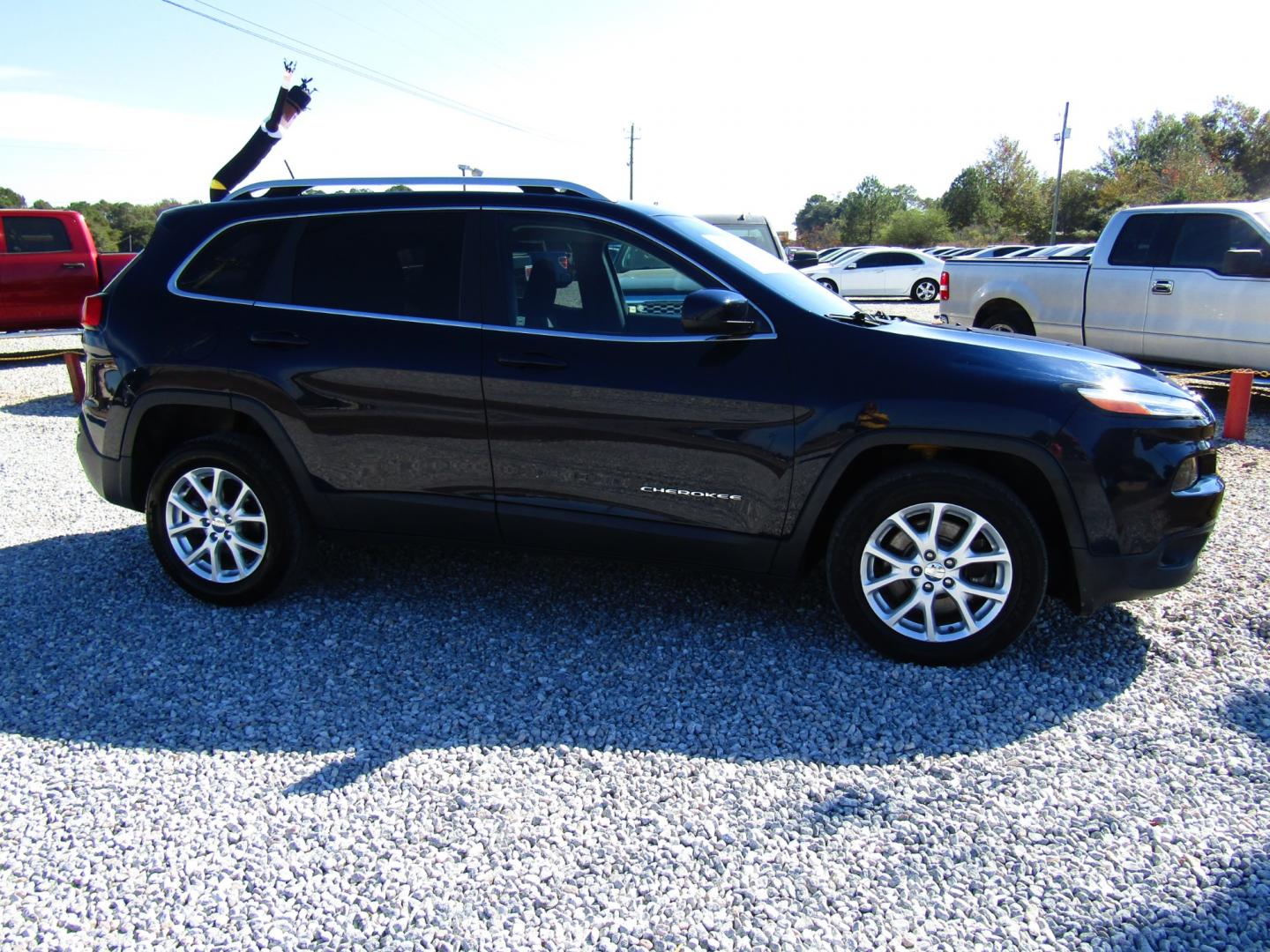 2014 Blue Jeep Cherokee Latitude FWD (1C4PJLCB3EW) with an 2.4L L4 DOHC 16V engine, Automatic transmission, located at 15016 S Hwy 231, Midland City, AL, 36350, (334) 983-3001, 31.306210, -85.495277 - Photo#0