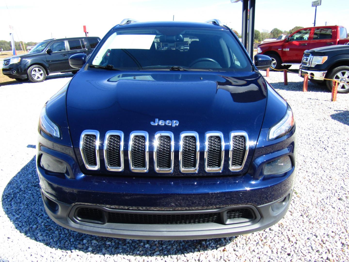 2014 Blue Jeep Cherokee Latitude FWD (1C4PJLCB3EW) with an 2.4L L4 DOHC 16V engine, Automatic transmission, located at 15016 S Hwy 231, Midland City, AL, 36350, (334) 983-3001, 31.306210, -85.495277 - Photo#1