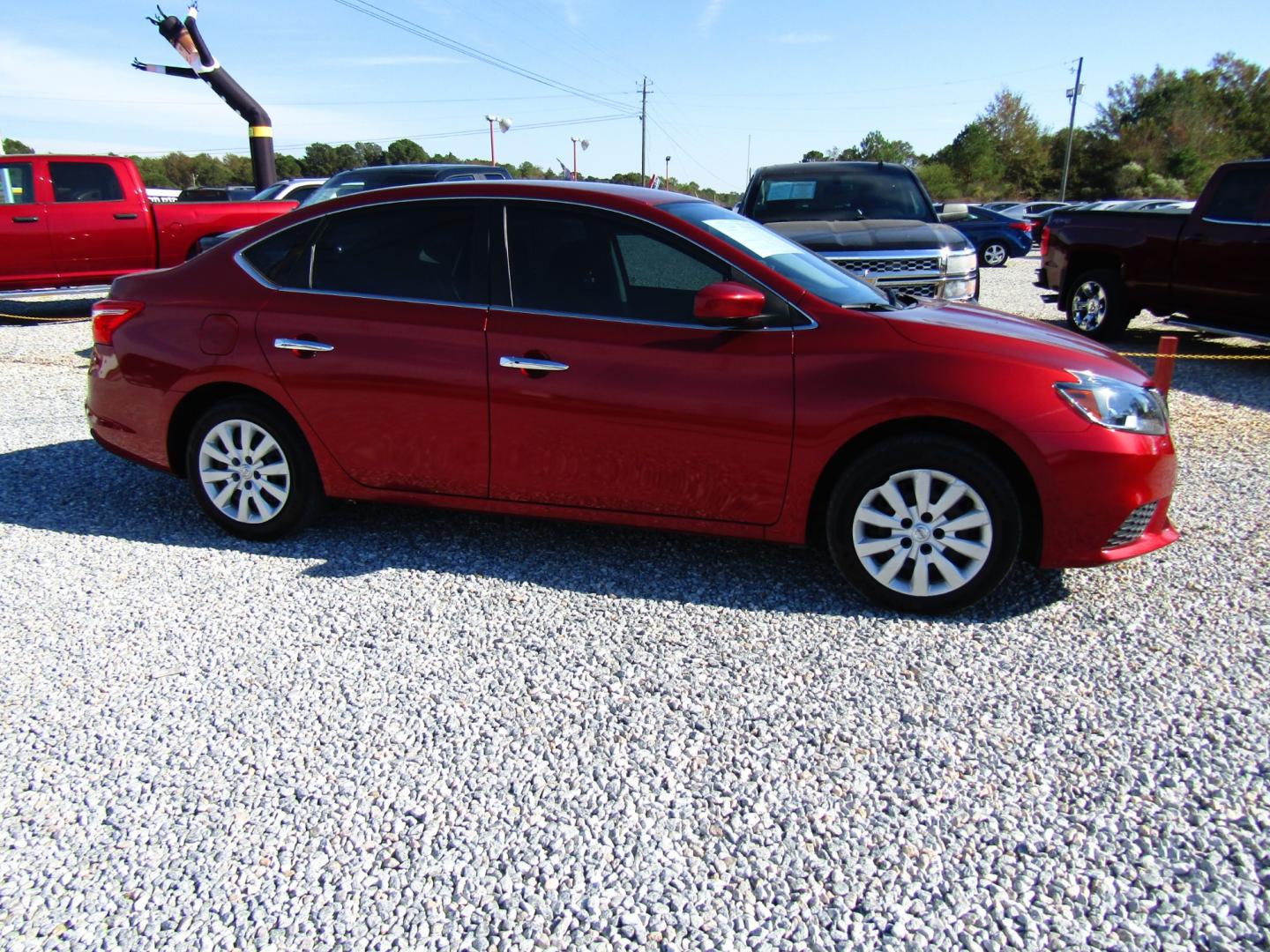 2017 Red /Black Nissan Sentra S 6MT (3N1AB7AP1HY) with an 1.8L L4 SFI DOHC 16V engine, Automatic transmission, located at 15016 S Hwy 231, Midland City, AL, 36350, (334) 983-3001, 31.306210, -85.495277 - Photo#0