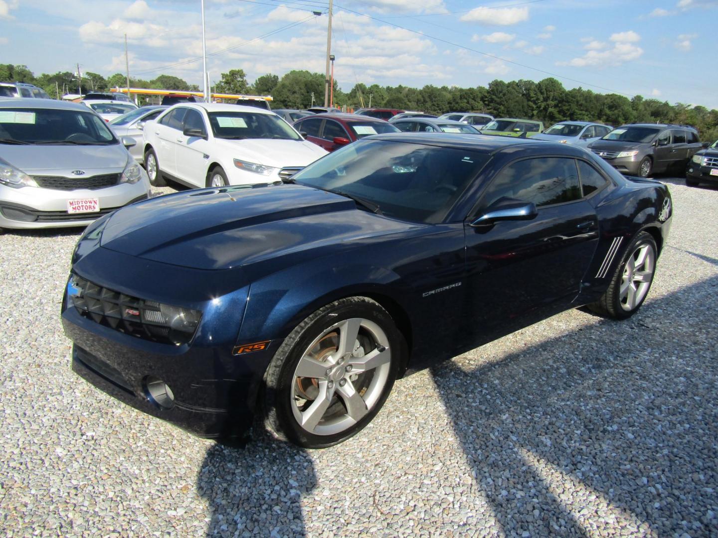 2012 Blue Chevrolet Camaro Coupe 1LT (2G1FB1E36C9) with an 3.6L V6 DOHC 24V FFV engine, Automatic transmission, located at 15016 S Hwy 231, Midland City, AL, 36350, (334) 983-3001, 31.306210, -85.495277 - Photo#2