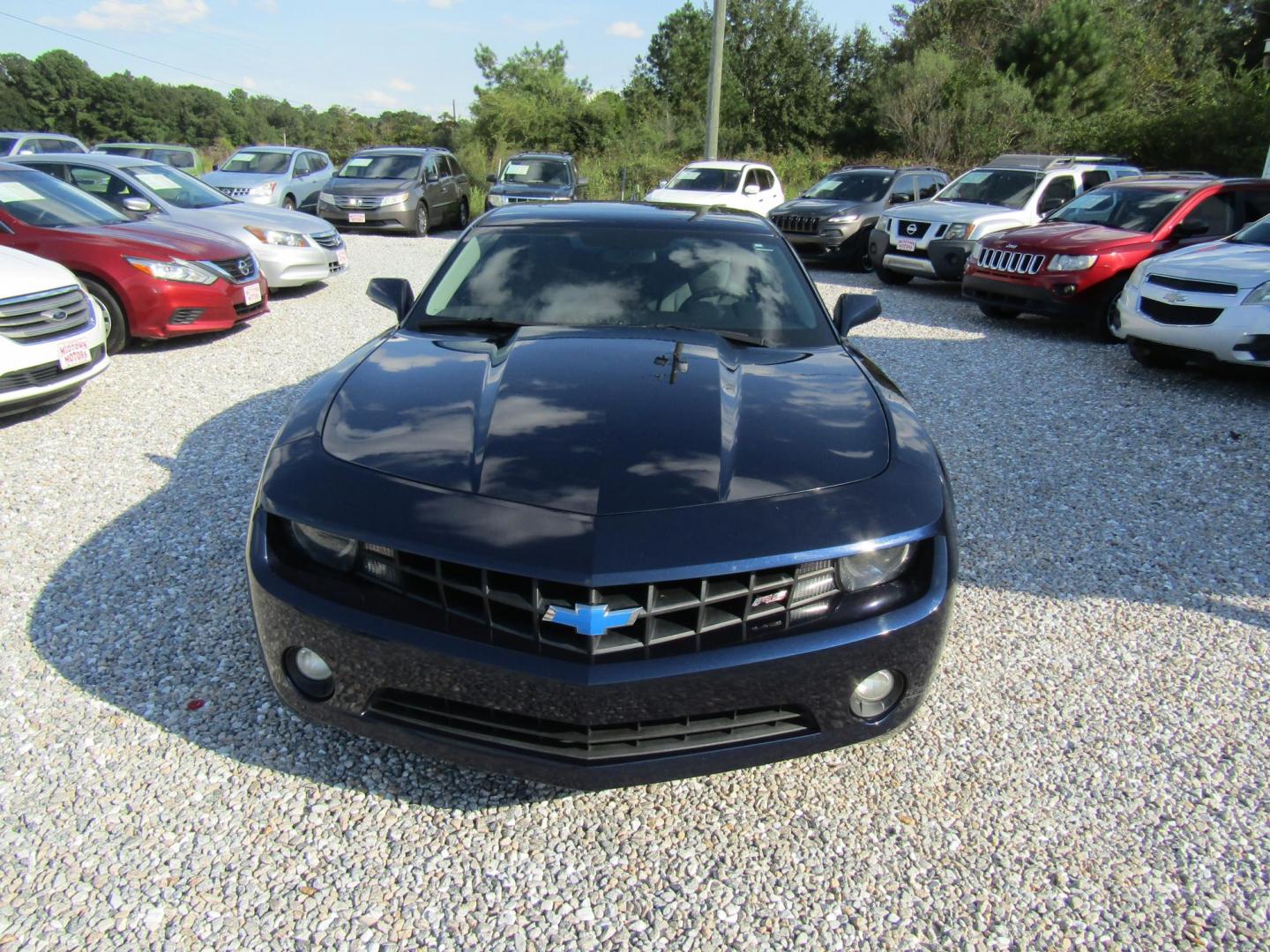 2012 Blue Chevrolet Camaro Coupe 1LT (2G1FB1E36C9) with an 3.6L V6 DOHC 24V FFV engine, Automatic transmission, located at 15016 S Hwy 231, Midland City, AL, 36350, (334) 983-3001, 31.306210, -85.495277 - Photo#1