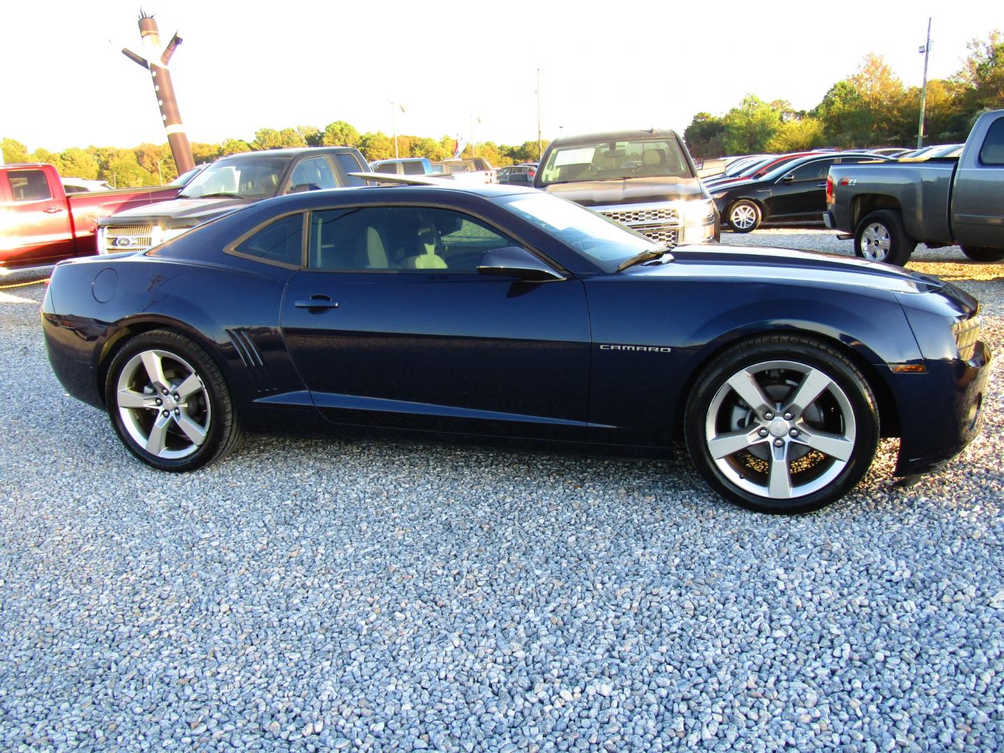 2012 Blue Chevrolet Camaro Coupe 1LT (2G1FB1E36C9) with an 3.6L V6 DOHC 24V FFV engine, Automatic transmission, located at 15016 S Hwy 231, Midland City, AL, 36350, (334) 983-3001, 31.306210, -85.495277 - Photo#0