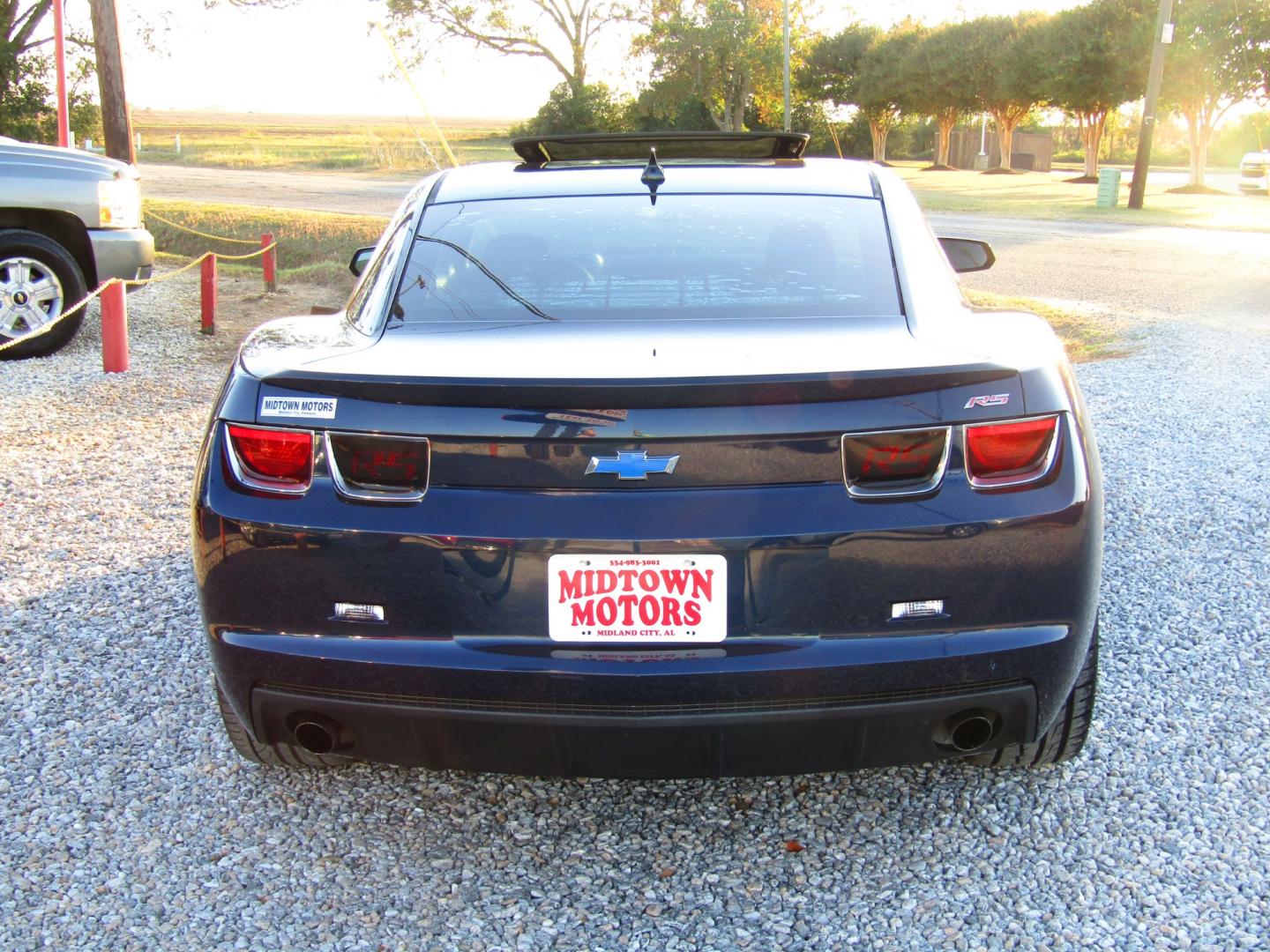 2012 Blue Chevrolet Camaro Coupe 1LT (2G1FB1E36C9) with an 3.6L V6 DOHC 24V FFV engine, Automatic transmission, located at 15016 S Hwy 231, Midland City, AL, 36350, (334) 983-3001, 31.306210, -85.495277 - Photo#5