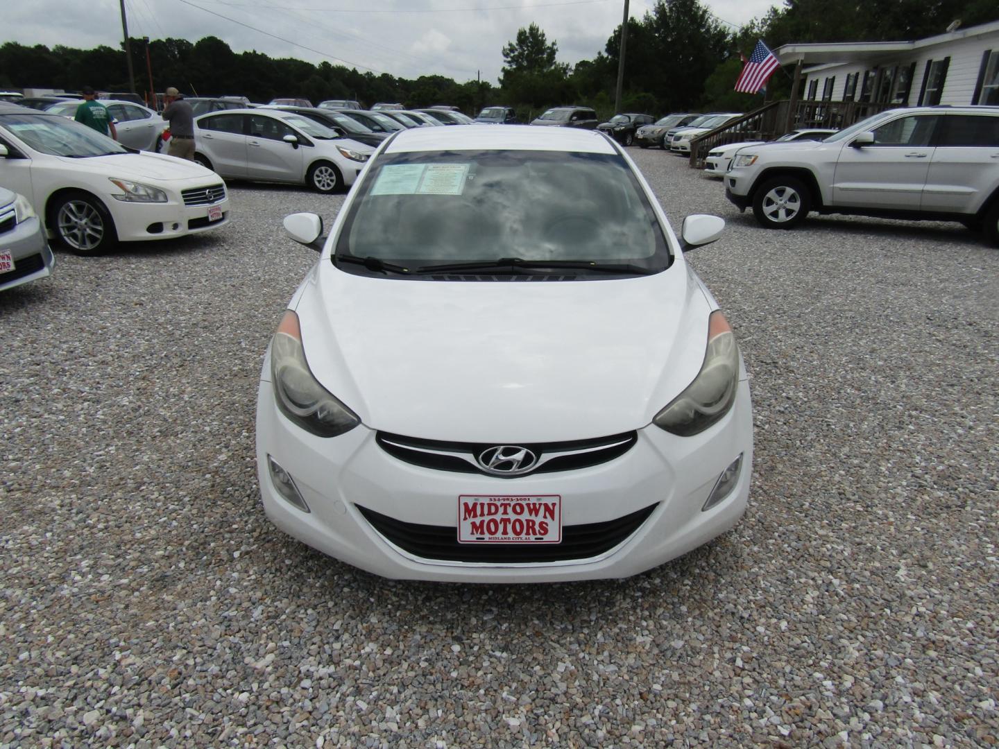 2013 White /Tan Hyundai Elantra Limited (5NPDH4AE1DH) with an 1.8L L4 DOHC 16V engine, Automatic transmission, located at 15016 S Hwy 231, Midland City, AL, 36350, (334) 983-3001, 31.306210, -85.495277 - Photo#1