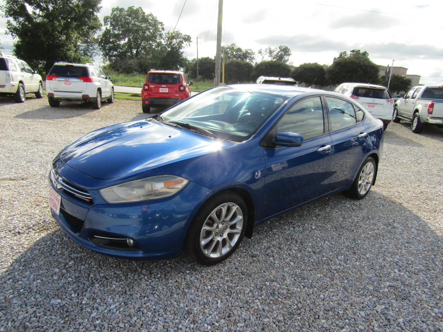 2013 Blue Dodge Dart LIMITED (1C3CDFCA8DD) with an 2.0L L4 DOHC 16V TURBO engine, Automatic transmission, located at 15016 S Hwy 231, Midland City, AL, 36350, (334) 983-3001, 31.306210, -85.495277 - Photo#2