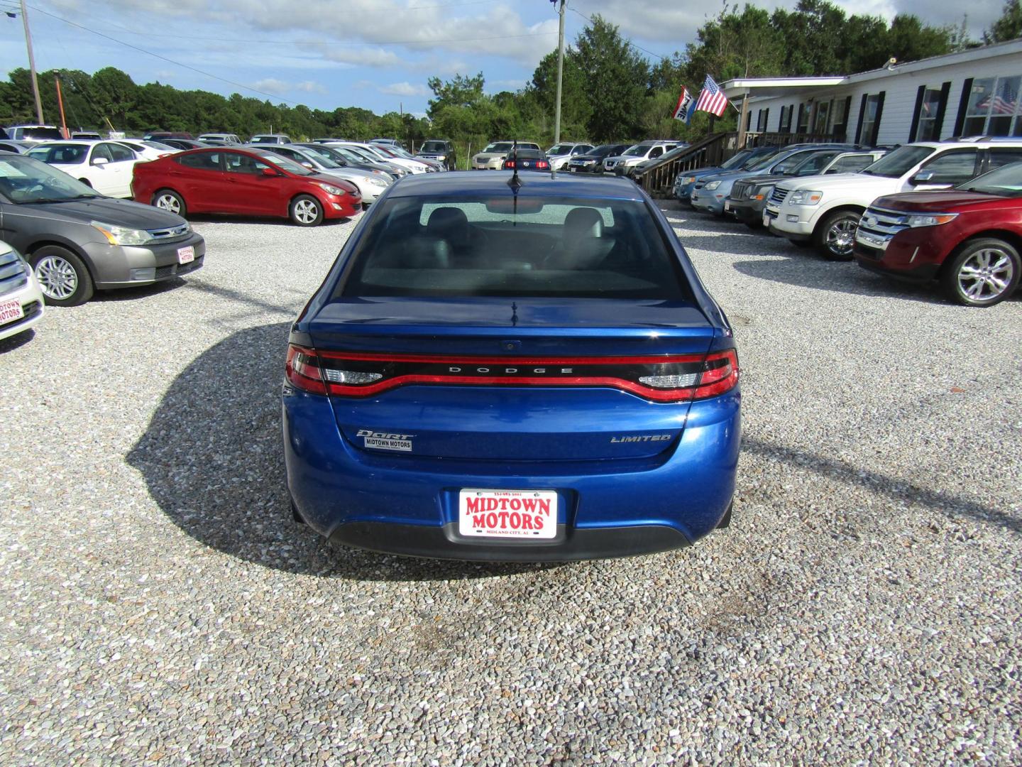 2013 Blue Dodge Dart LIMITED (1C3CDFCA8DD) with an 2.0L L4 DOHC 16V TURBO engine, Automatic transmission, located at 15016 S Hwy 231, Midland City, AL, 36350, (334) 983-3001, 31.306210, -85.495277 - Photo#6