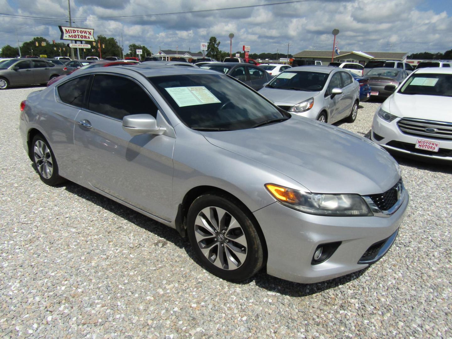 2013 Silver Honda Accord EX-L Coupe CVT (1HGCT1B88DA) with an 2.4L L4 DOHC 16V engine, Automatic transmission, located at 15016 S Hwy 231, Midland City, AL, 36350, (334) 983-3001, 31.306210, -85.495277 - Photo#0