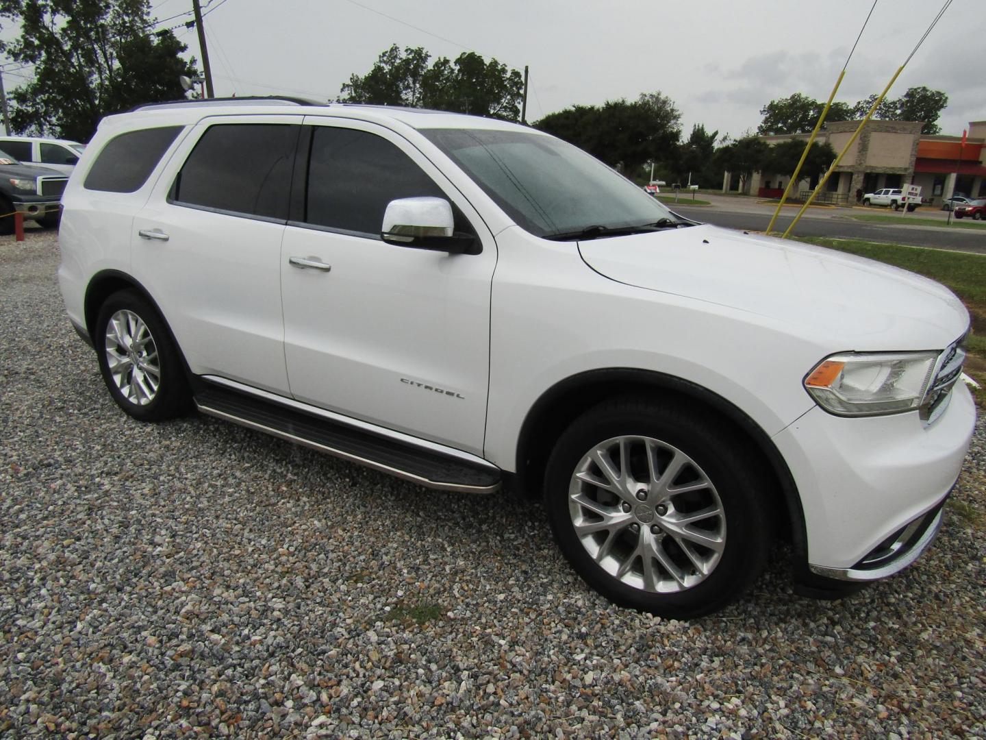 2015 White Dodge Durango Citadel 2WD (1C4RDHEG0FC) with an 3.6L V6 DOHC 24V engine, Automatic transmission, located at 15016 S Hwy 231, Midland City, AL, 36350, (334) 983-3001, 31.306210, -85.495277 - Photo#0