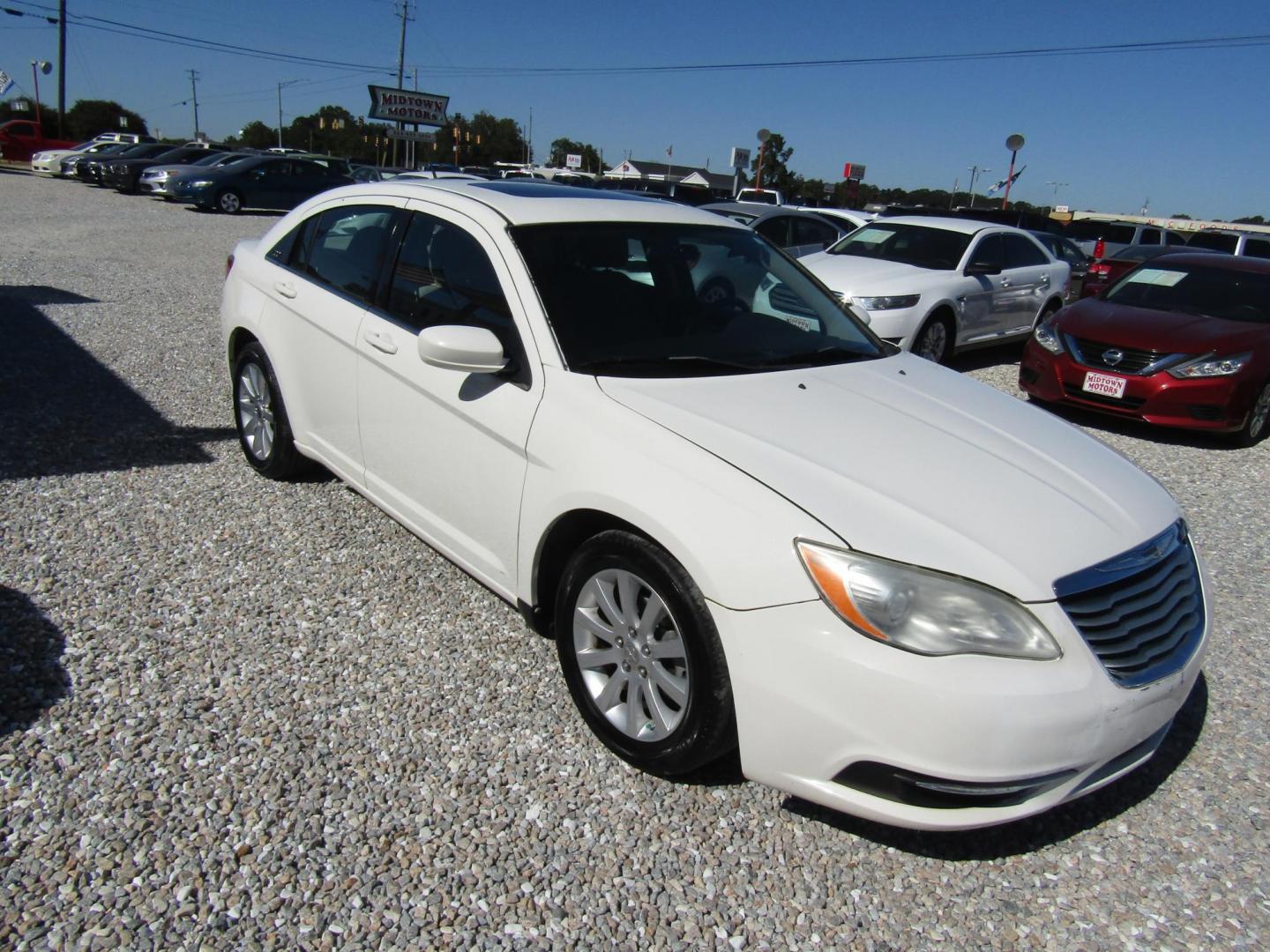 2011 White Chrysler 200 Touring (1C3BC1FGXBN) with an 3.6L V6 DOHC 24V engine, Automatic transmission, located at 15016 S Hwy 231, Midland City, AL, 36350, (334) 983-3001, 31.306210, -85.495277 - Photo#0