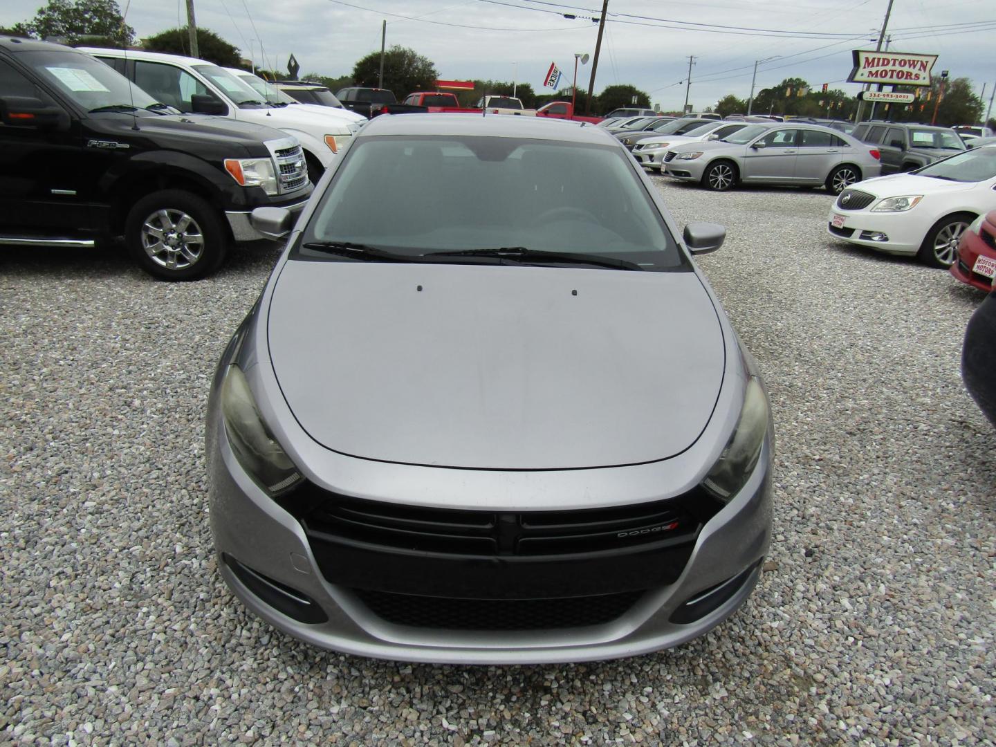 2015 Silver Dodge Dart SE (1C3CDFAA6FD) with an 2.0L L4 DOHC 16V TURBO engine, Automatic transmission, located at 15016 S Hwy 231, Midland City, AL, 36350, (334) 983-3001, 31.306210, -85.495277 - Photo#1