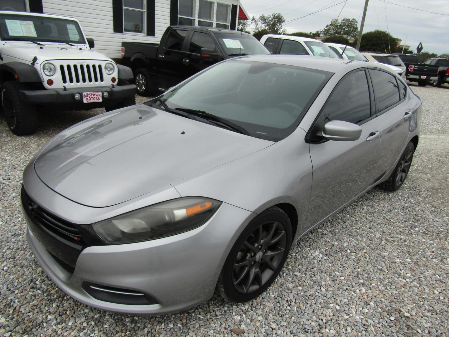 2015 Silver Dodge Dart SE (1C3CDFAA6FD) with an 2.0L L4 DOHC 16V TURBO engine, Automatic transmission, located at 15016 S Hwy 231, Midland City, AL, 36350, (334) 983-3001, 31.306210, -85.495277 - Photo#2