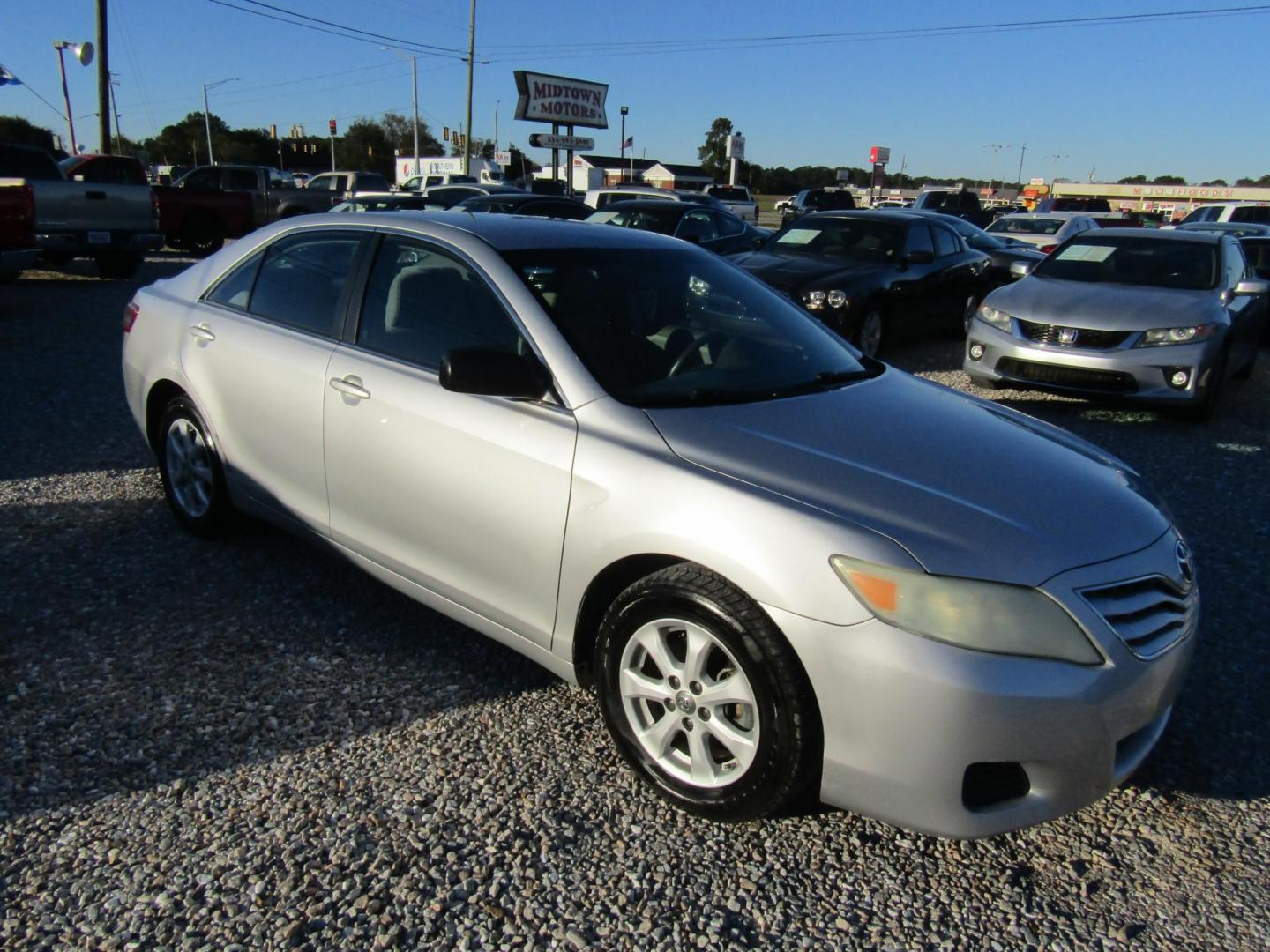 2010 Silver Toyota Camry Camry-Grade 6-Spd AT (4T1BF3EK5AU) with an 2.5L L4 DOHC 16V engine, Automatic transmission, located at 15016 S Hwy 231, Midland City, AL, 36350, (334) 983-3001, 31.306210, -85.495277 - Photo#0