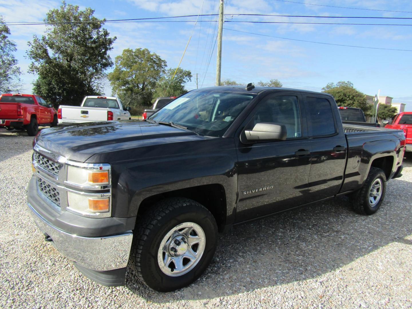 2014 Black Chevrolet Silverado 1500 Work Truck 1WT Double Cab 4WD (1GCVKPEH2EZ) with an 4.3L V6 OHV 12V engine, Automatic transmission, located at 15016 S Hwy 231, Midland City, AL, 36350, (334) 983-3001, 31.306210, -85.495277 - Photo#2