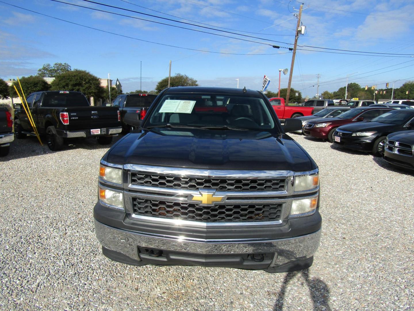 2014 Black Chevrolet Silverado 1500 Work Truck 1WT Double Cab 4WD (1GCVKPEH2EZ) with an 4.3L V6 OHV 12V engine, Automatic transmission, located at 15016 S Hwy 231, Midland City, AL, 36350, (334) 983-3001, 31.306210, -85.495277 - Photo#1