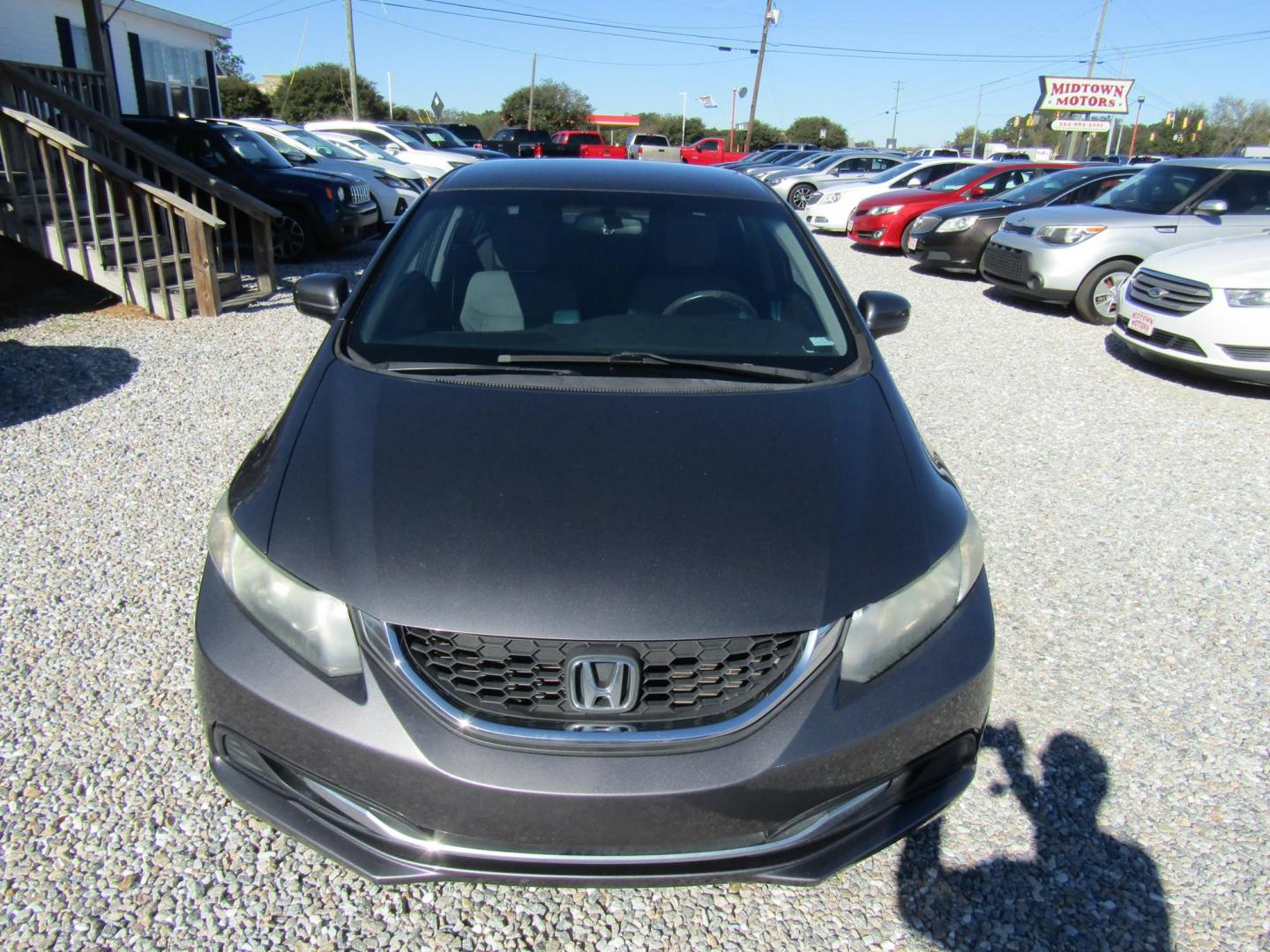 2015 Gray Honda Civic LX Sedan CVT (19XFB2F59FE) with an 1.8L L4 SOHC 16V engine, Automatic transmission, located at 15016 S Hwy 231, Midland City, AL, 36350, (334) 983-3001, 31.306210, -85.495277 - Photo#1