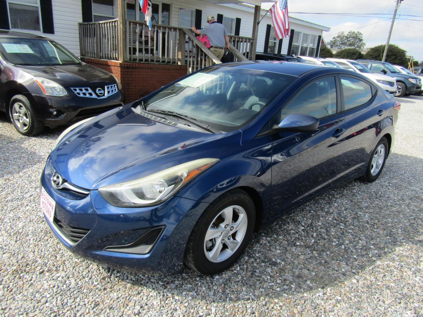 2015 Blue Hyundai Elantra Limited (5NPDH4AE5FH) with an 1.8L L4 DOHC 16V engine, Automatic transmission, located at 15016 S Hwy 231, Midland City, AL, 36350, (334) 983-3001, 31.306210, -85.495277 - Photo#2