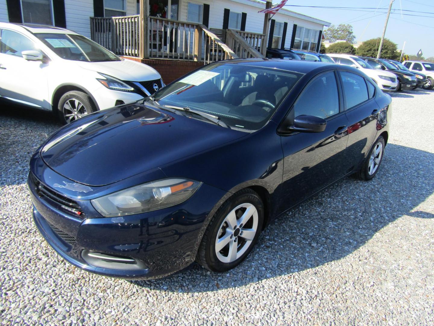 2015 Blue Dodge Dart SXT (1C3CDFBB5FD) with an 2.4L L4 DOHC 16V engine, Automatic transmission, located at 15016 S Hwy 231, Midland City, AL, 36350, (334) 983-3001, 31.306210, -85.495277 - Photo#1