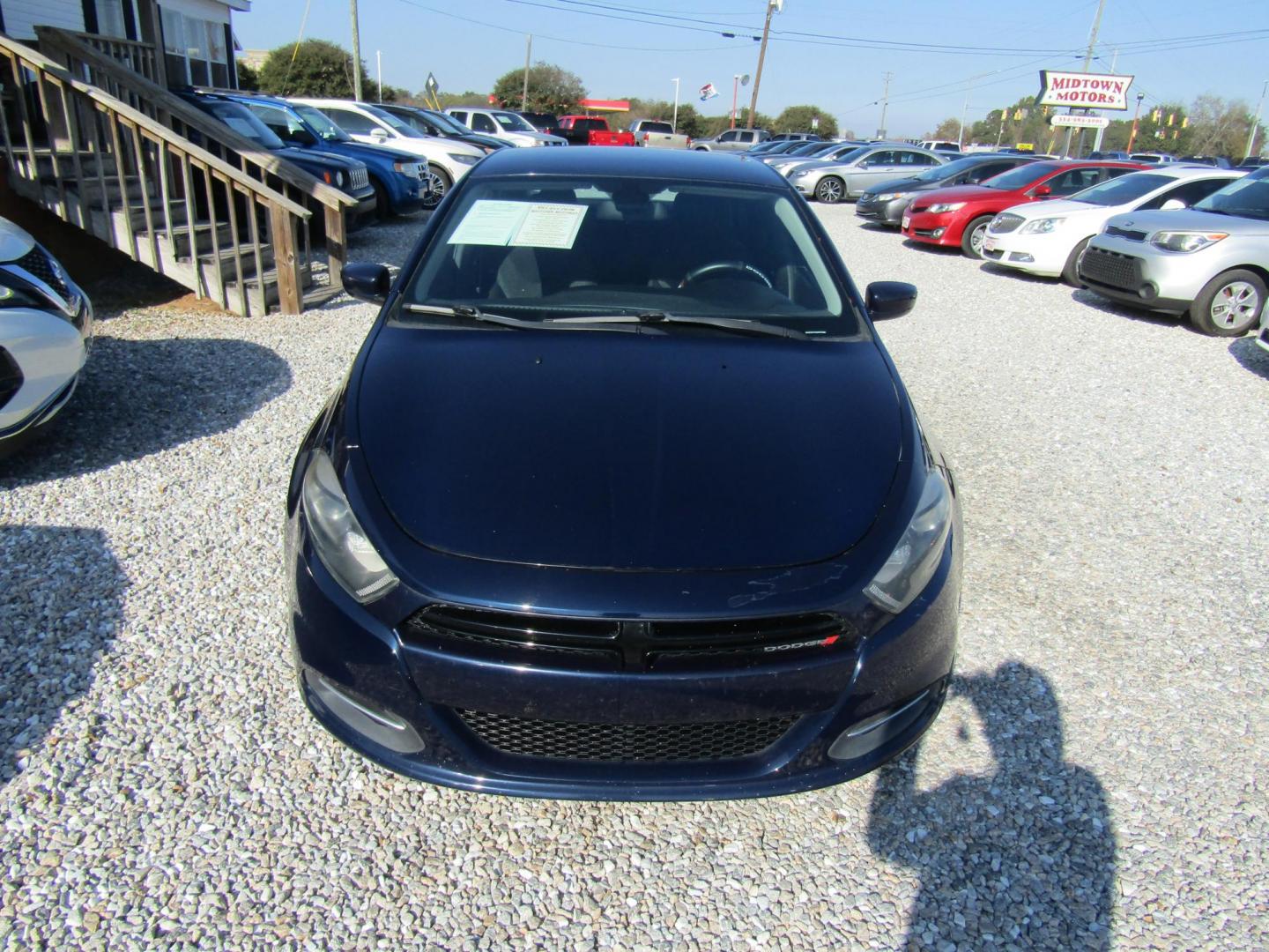 2015 Blue Dodge Dart SXT (1C3CDFBB5FD) with an 2.4L L4 DOHC 16V engine, Automatic transmission, located at 15016 S Hwy 231, Midland City, AL, 36350, (334) 983-3001, 31.306210, -85.495277 - Photo#3