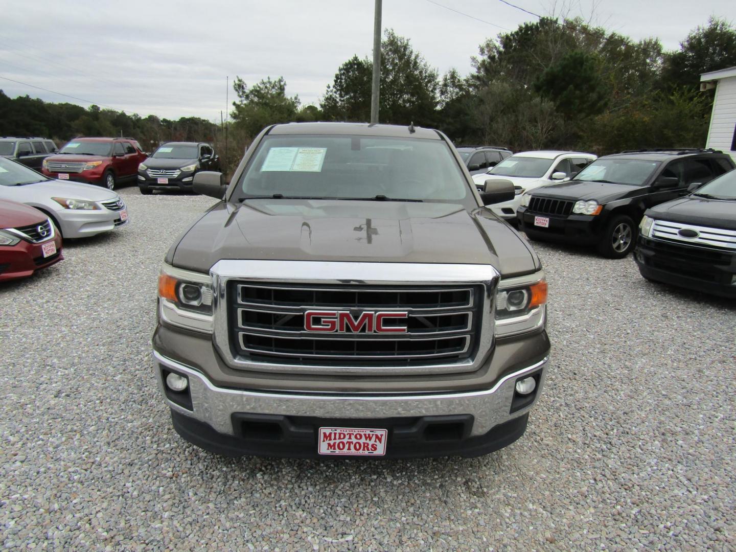 2014 Brown GMC Sierra 1500 SLE Crew Cab 2WD (3GTP1UEC8EG) with an 4.8L V8 OHV 16V engine, Automatic transmission, located at 15016 S Hwy 231, Midland City, AL, 36350, (334) 983-3001, 31.306210, -85.495277 - Photo#1