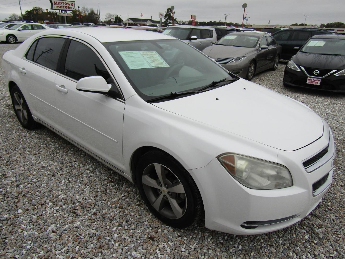 2011 White Chevrolet Malibu 1LT (1G1ZC5EU8BF) with an 2.4L L4 DOHC 16V FFV engine, Automatic transmission, located at 15016 S Hwy 231, Midland City, AL, 36350, (334) 983-3001, 31.306210, -85.495277 - Photo#0