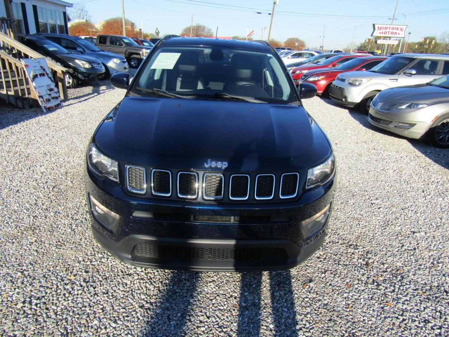 2019 Blue Jeep Compass Latitude FWD (3C4NJCBB2KT) with an 2.4L L4 DOHC 16V engine, Automatic transmission, located at 15016 S Hwy 231, Midland City, AL, 36350, (334) 983-3001, 31.306210, -85.495277 - Photo#1