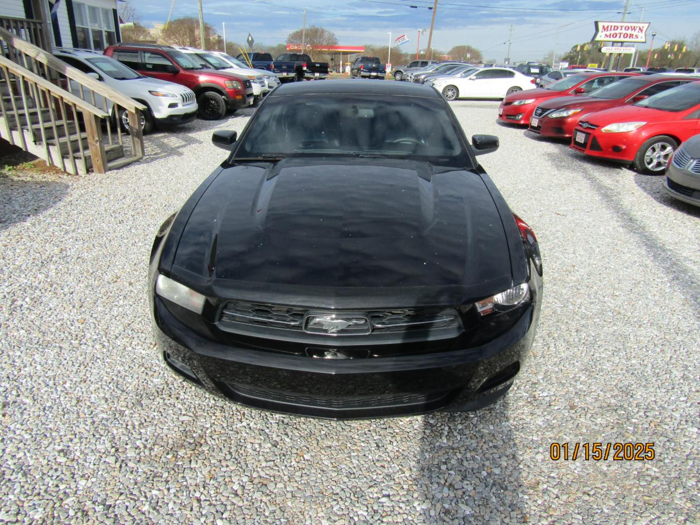 2011 Black Ford Mustang V6 Coupe (1ZVBP8AM5B5) with an 3.7L V6 DOHC 24V engine, Automatic transmission, located at 15016 S Hwy 231, Midland City, AL, 36350, (334) 983-3001, 31.306210, -85.495277 - Photo#1